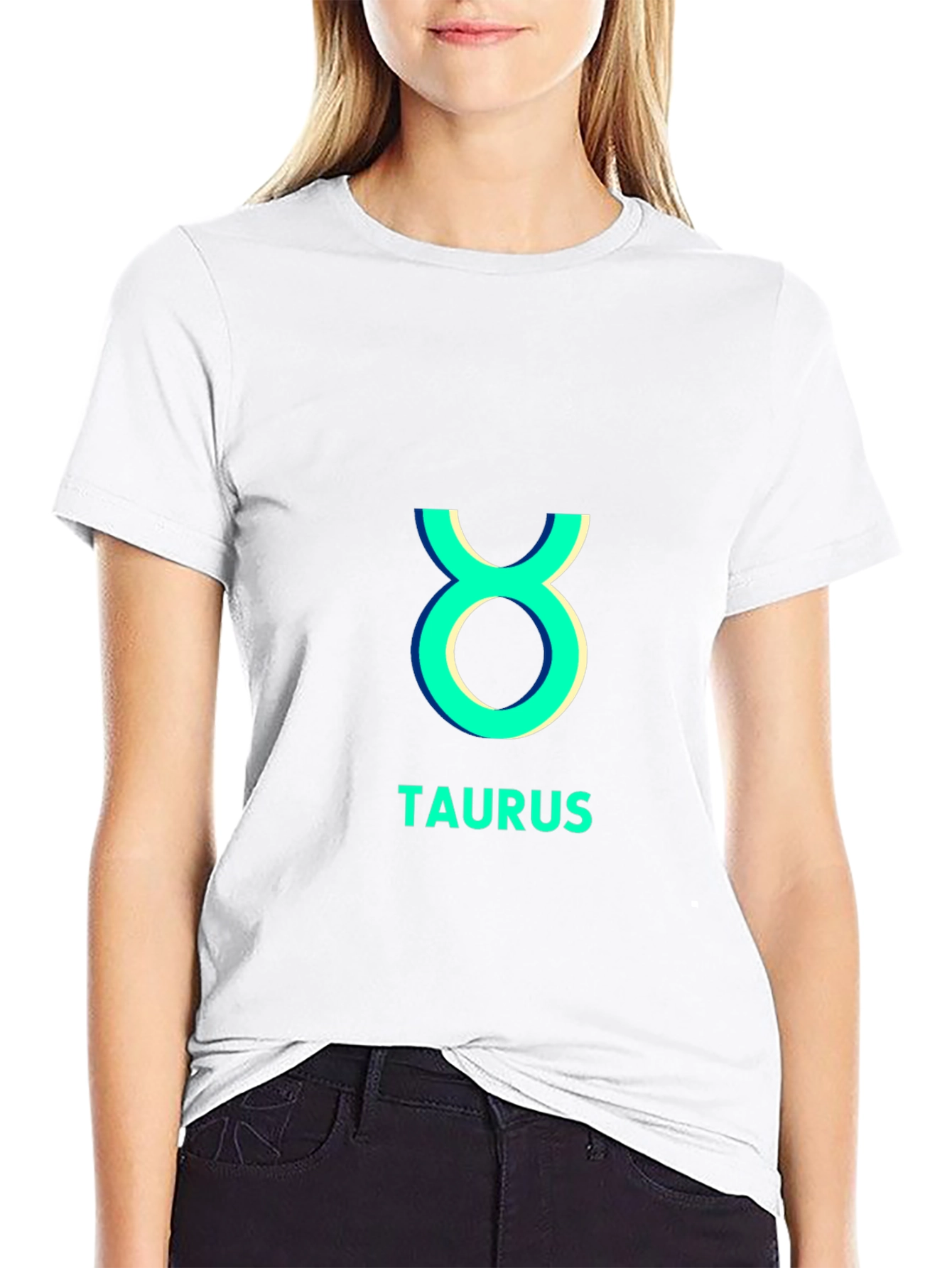 Black Taurus Zodiac Sign Black T-Shirt view 9