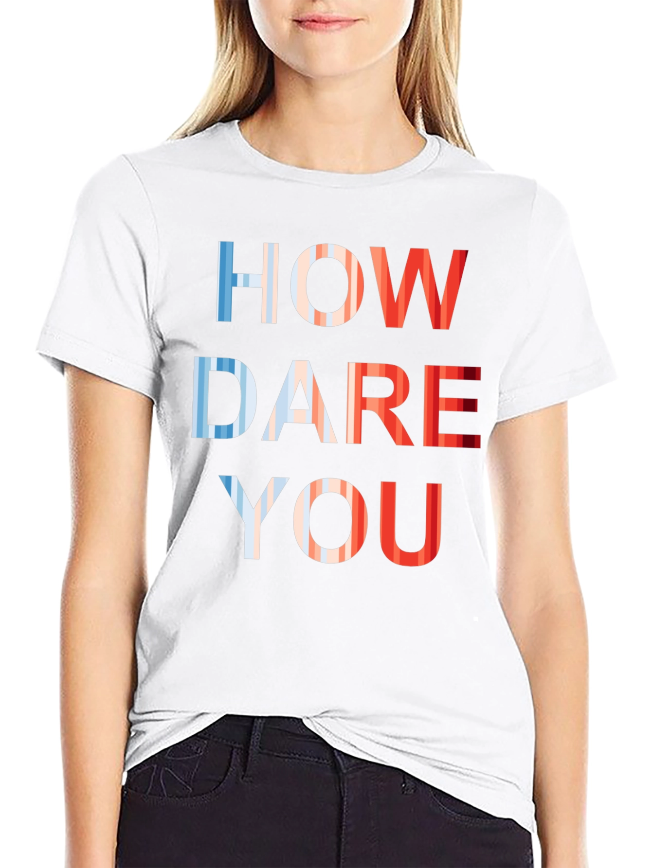 Black How Dare You Graphic T-Shirt - Patriotic Design view 9