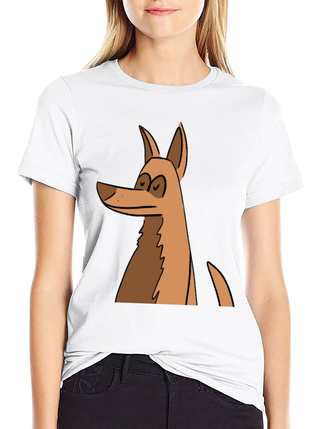 Black Funny Dog Graphic Tee - Black Unisex T-Shirt view 9
