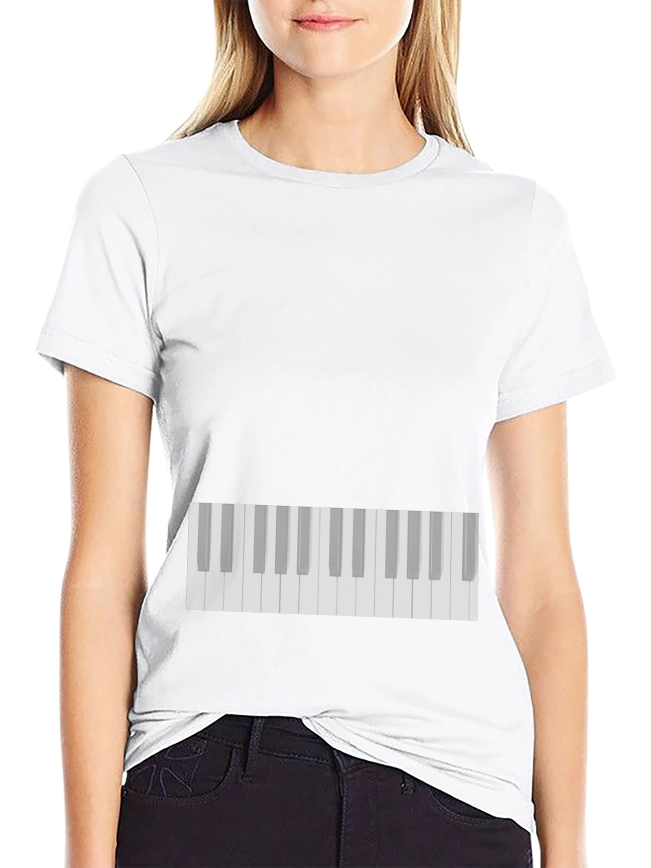 Black Piano Keys Black T-Shirt view 9
