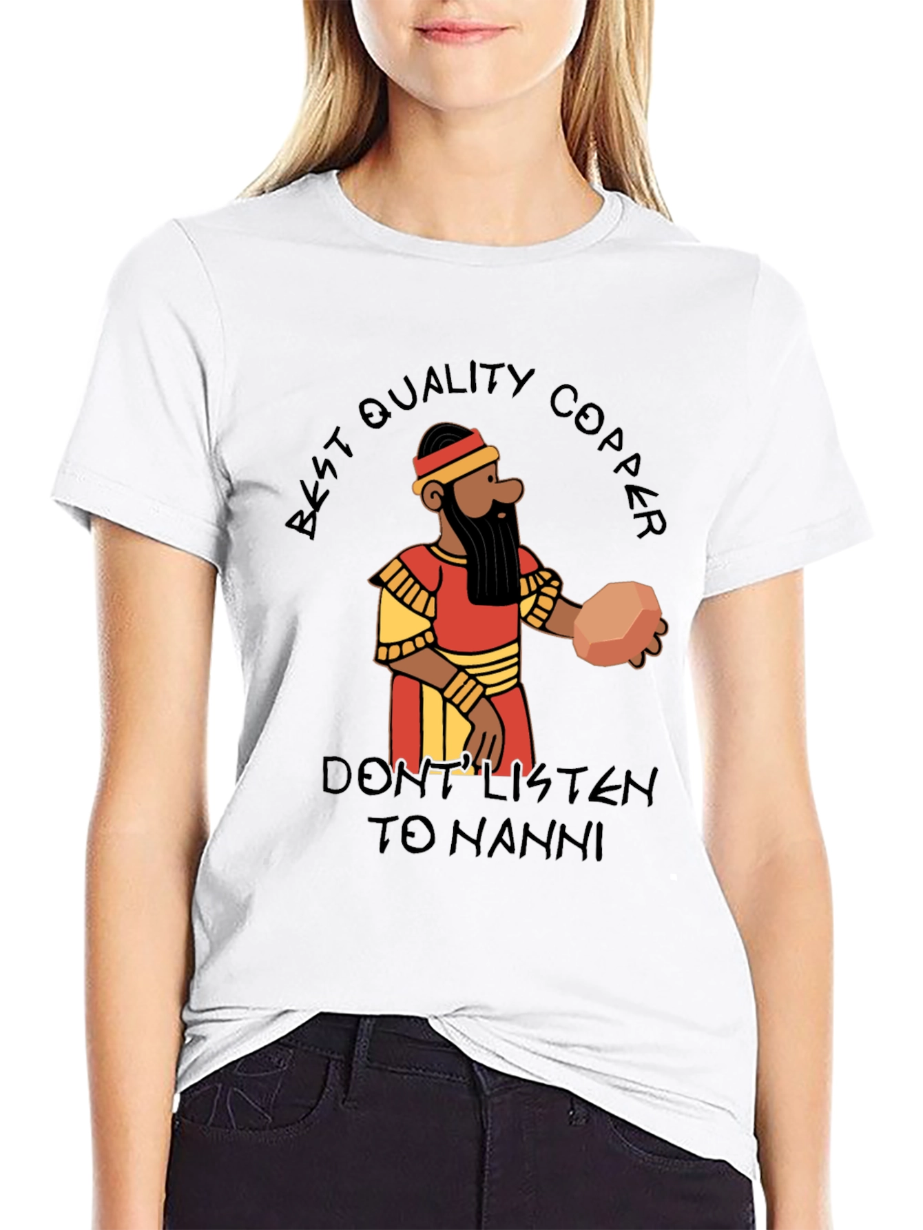 Black Best Quality Copper T-Shirt - Don't Listen to Nanni!  view 9
