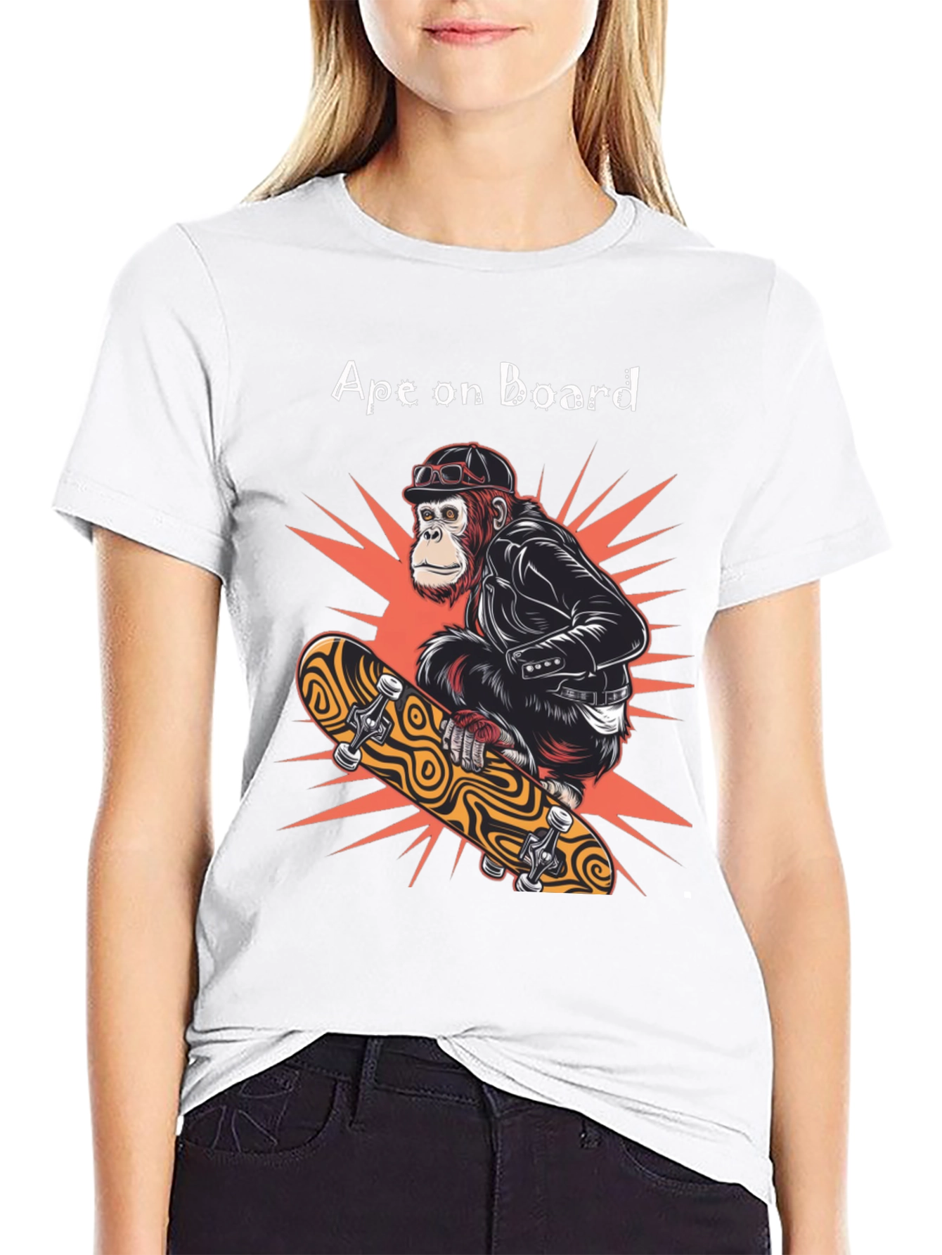 Black Ape on Board Skateboard T-Shirt view 9