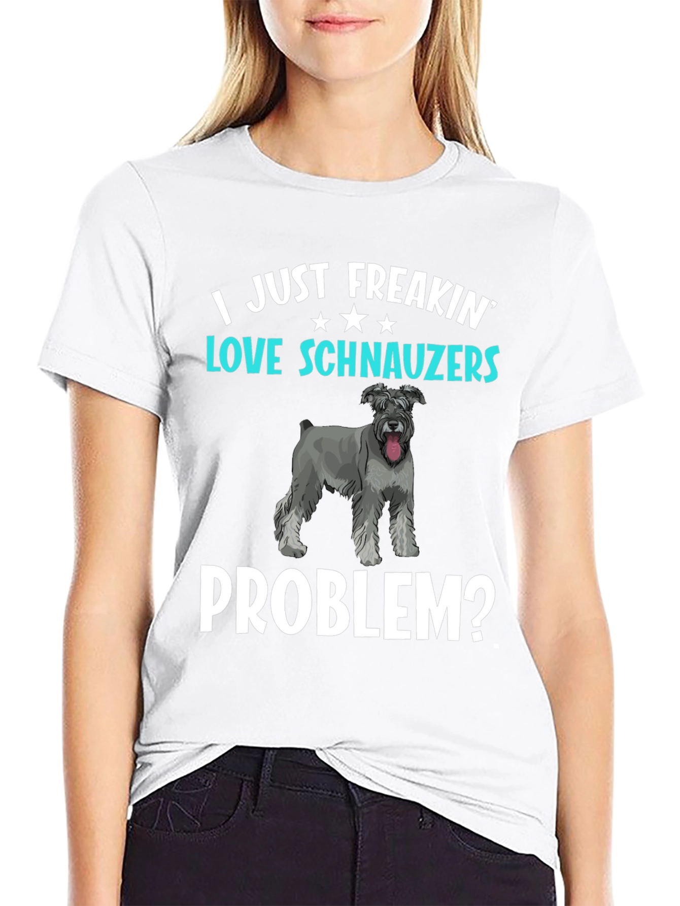 Black I Love Schnauzers T-Shirt Funny Dog Lover Tee view 9