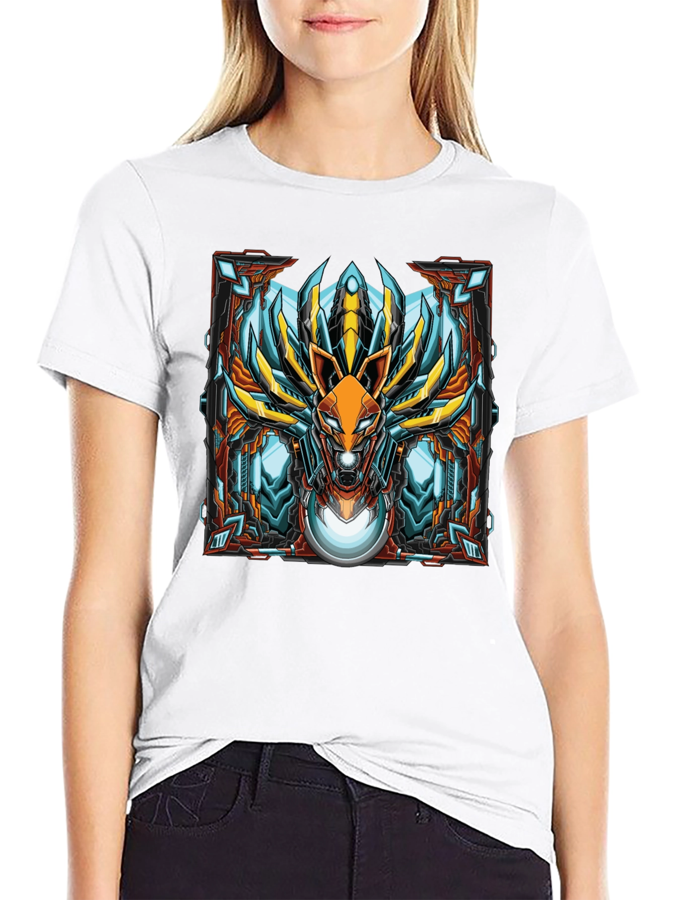 Robot Fox Graphic Tee - Unique Design - 9