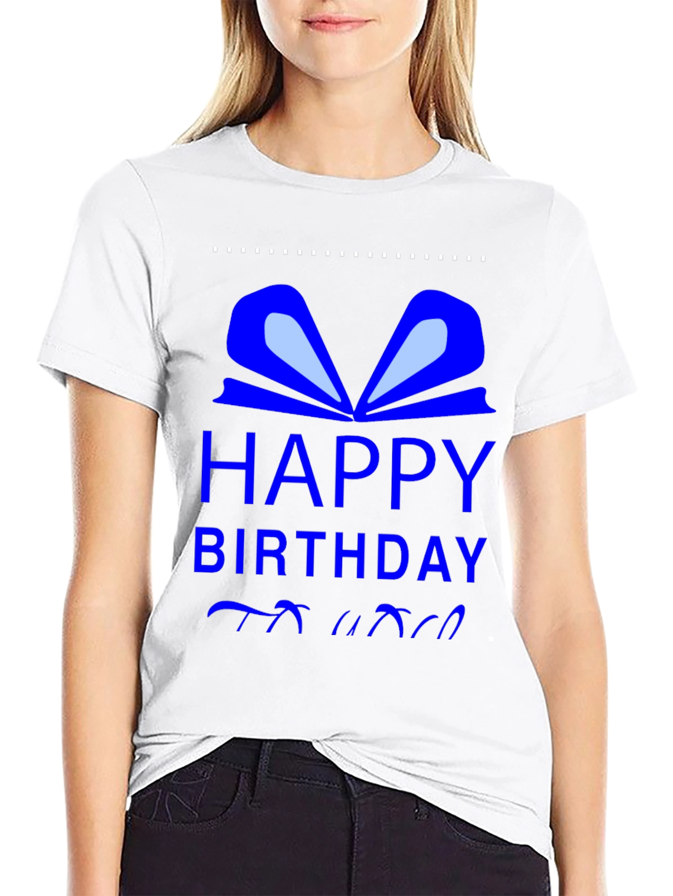Black Happy Birthday Gift T-Shirt view 9