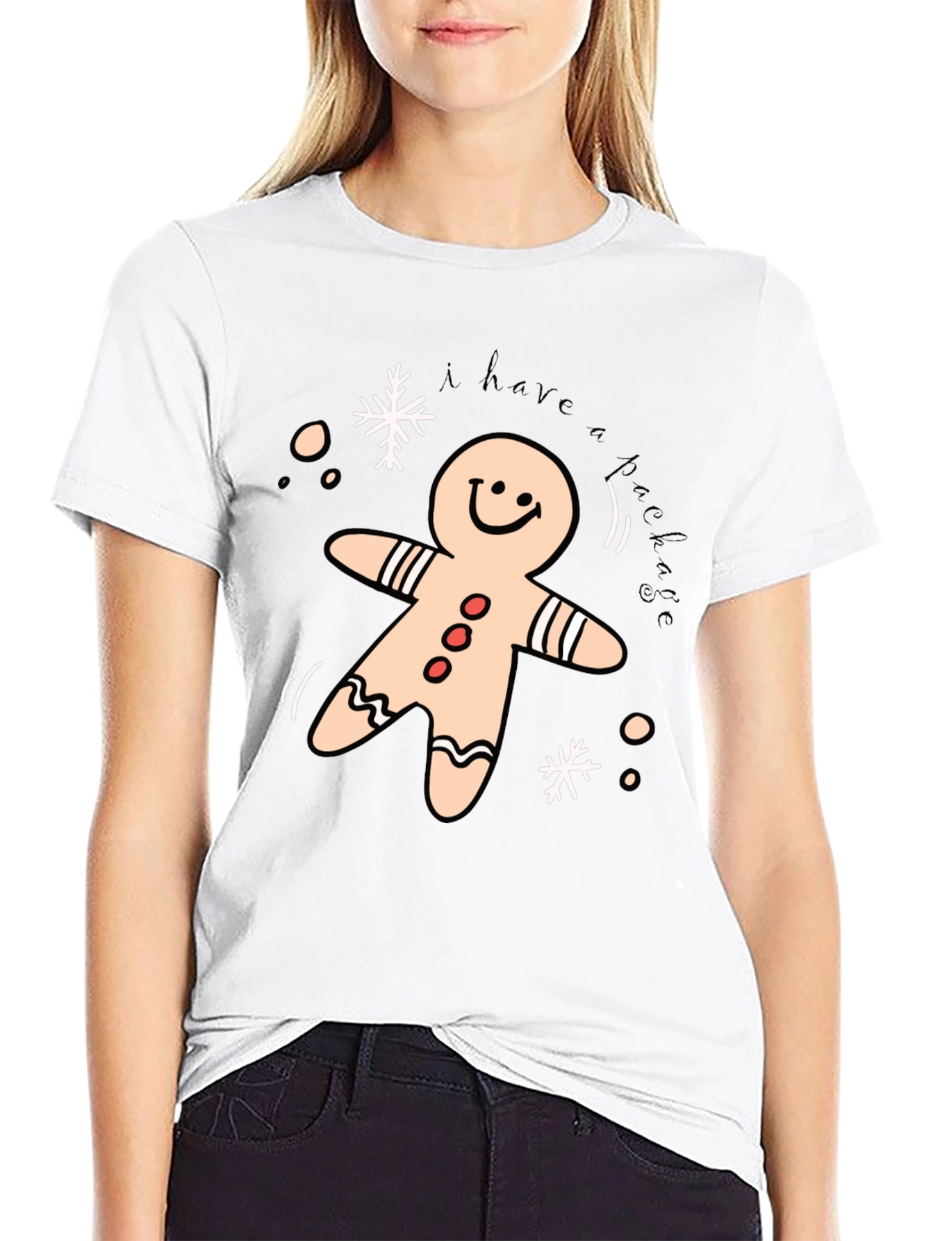 Black Festive Gingerbread T-Shirt view 9