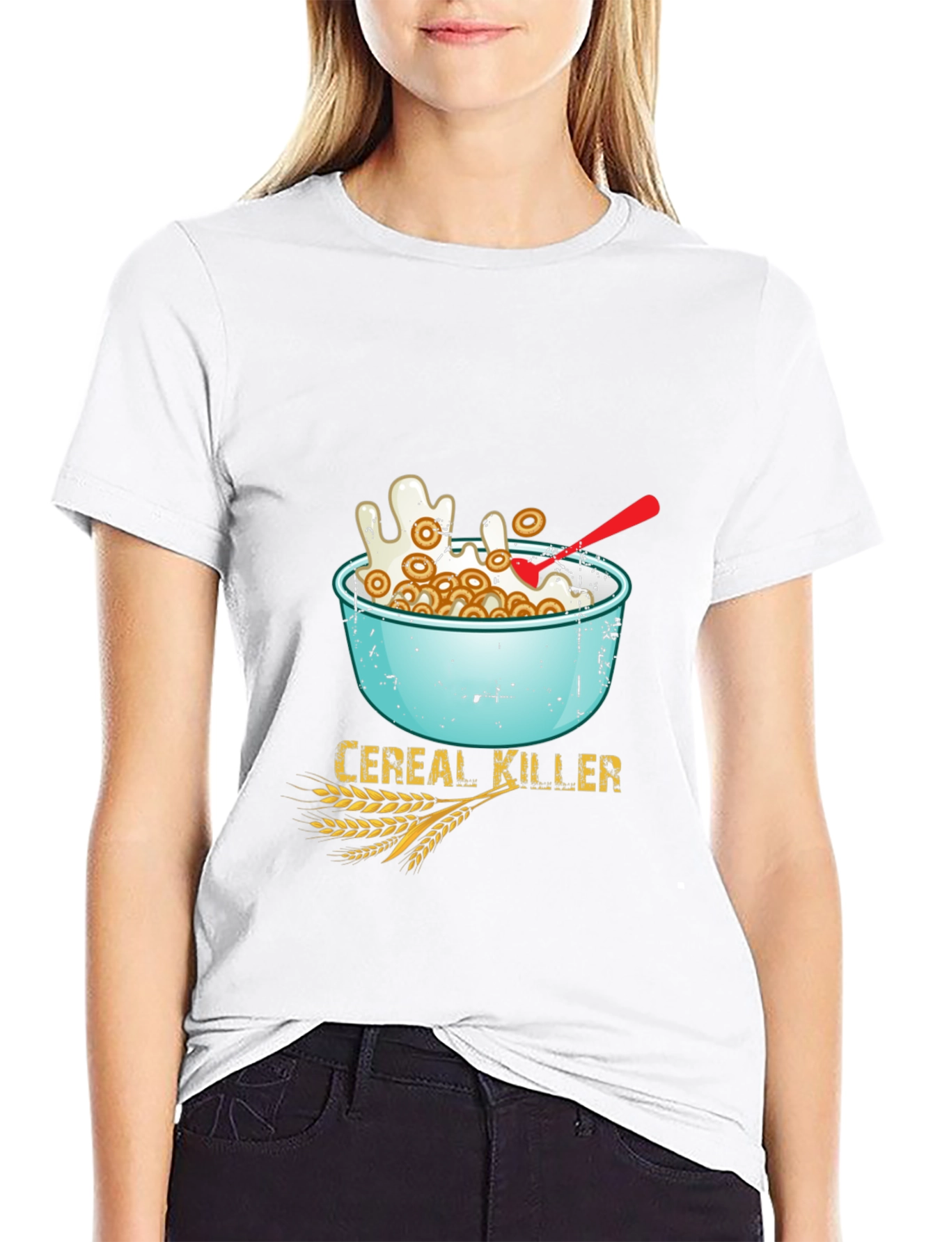 Black Cereal Killer T-Shirt - Funny Breakfast Pun Tee view 9