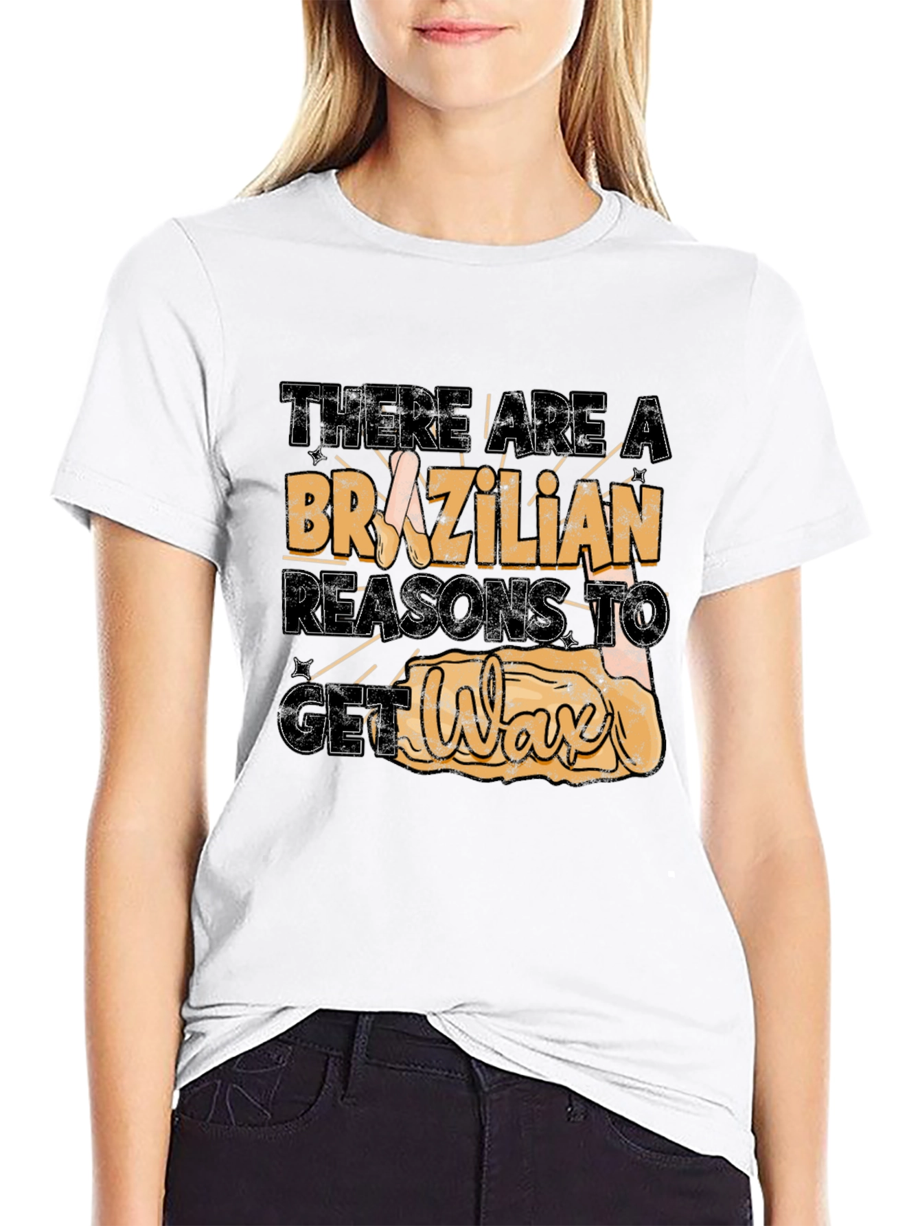Black Brazilian Wax Reasons T-Shirt view 9