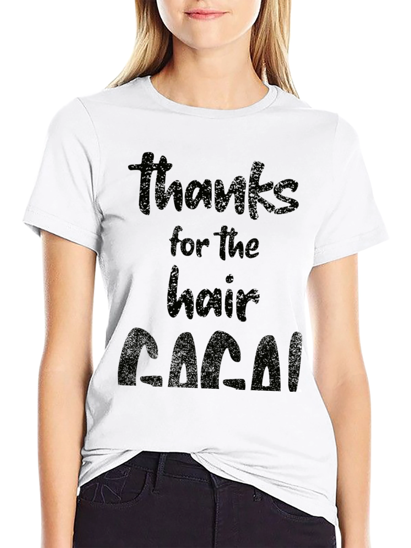 Black Thanks for the Hair T-Shirt - Funny Dad Gift view 9