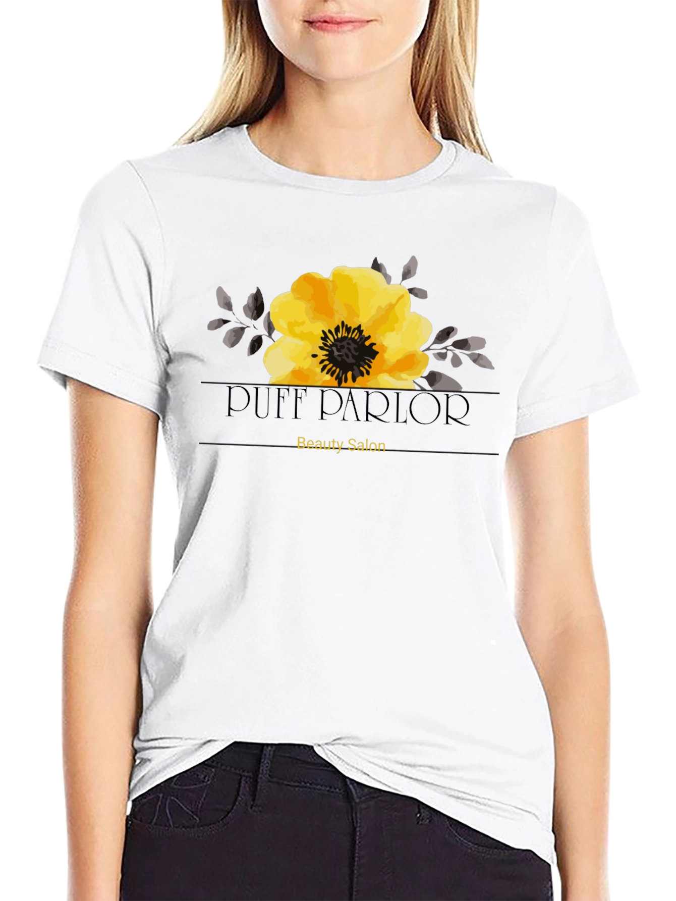 Black Puff Parlor Beauty Salon Graphic T-Shirt view 9