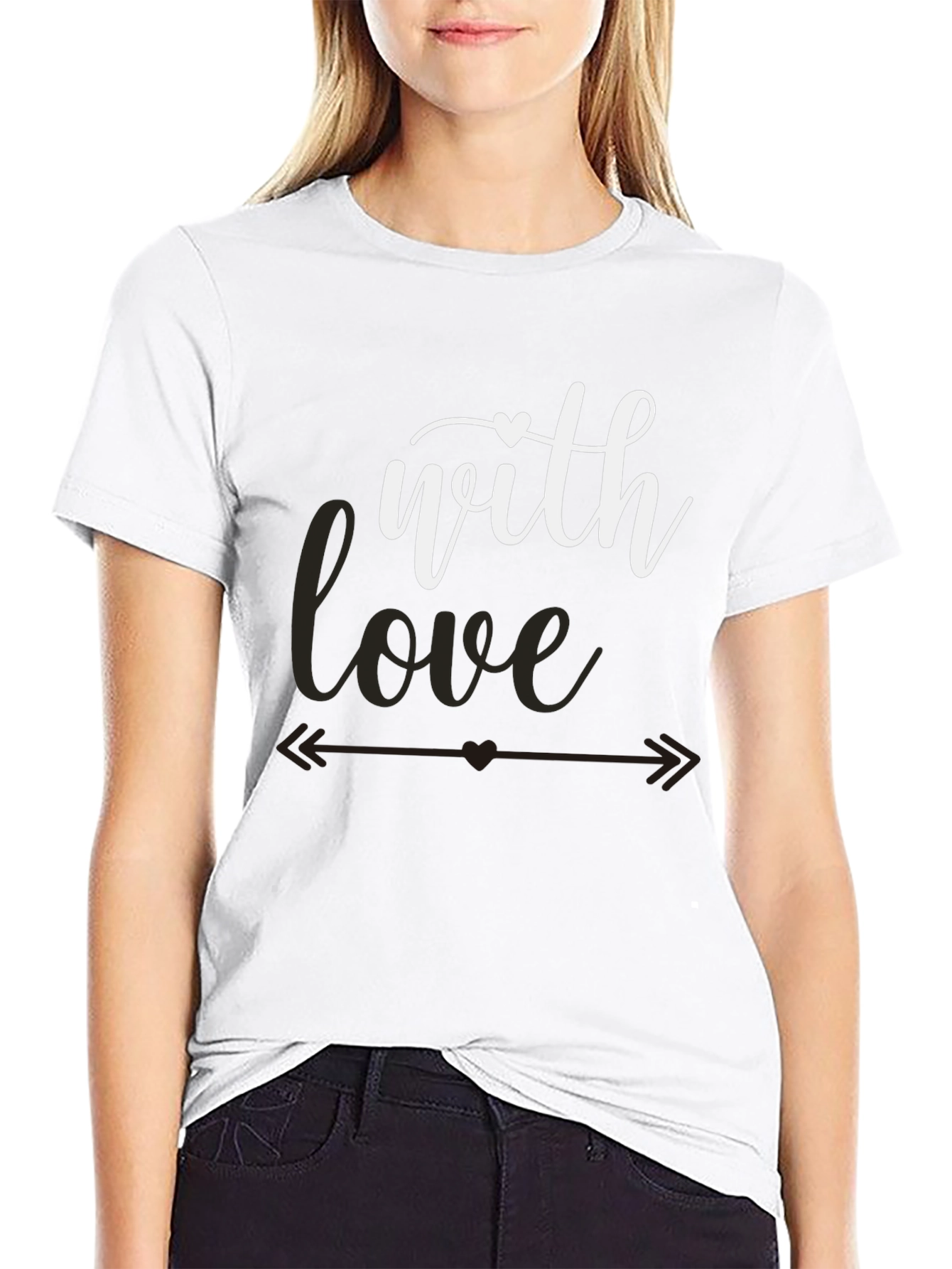 Black With Love Valentine's T-Shirt view 9