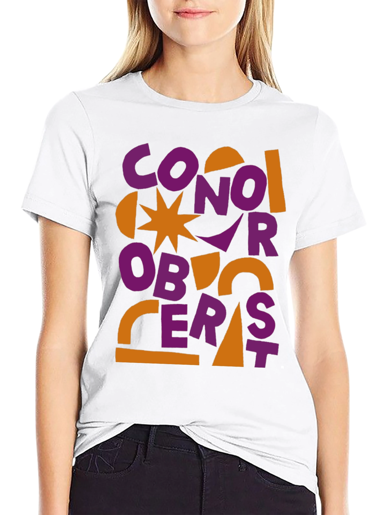 Black Conor Oberst Graphic Tee - Abstract Style view 9