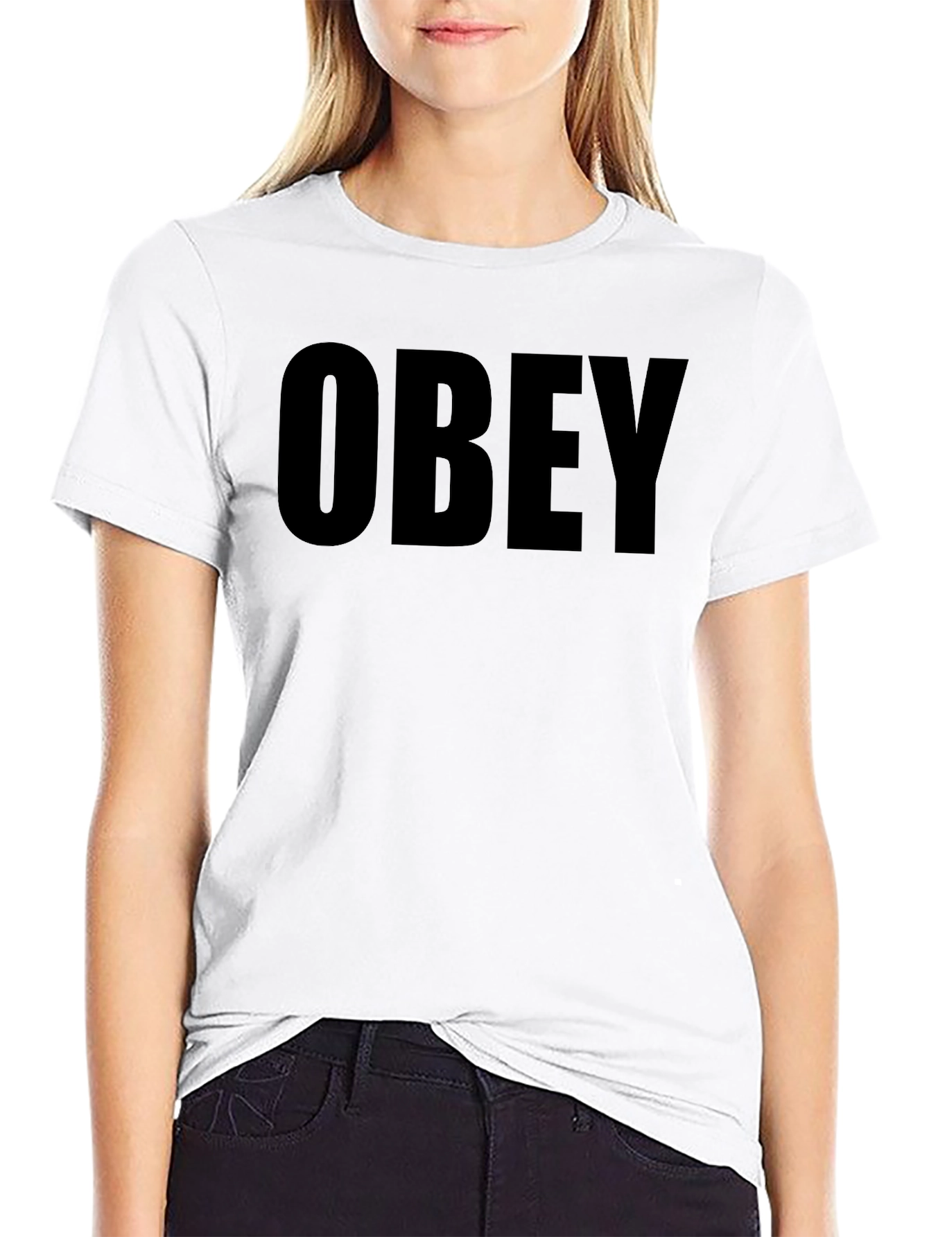 Black Obey Graphic Tee - Bold Statement T-Shirt view 9