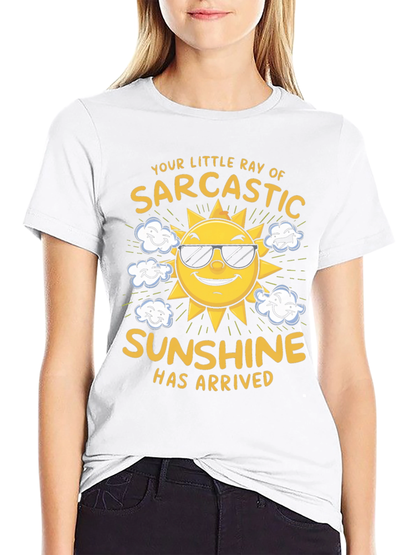 Black Sarcastic Sunshine Graphic Tee view 9
