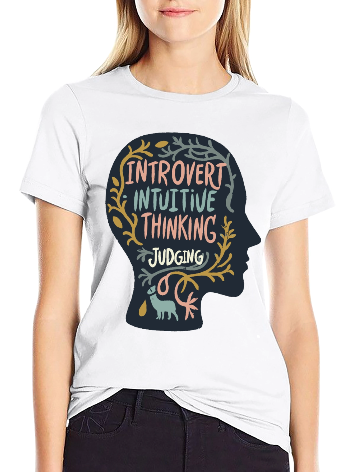 Black Introvert Personality T-Shirt view 9