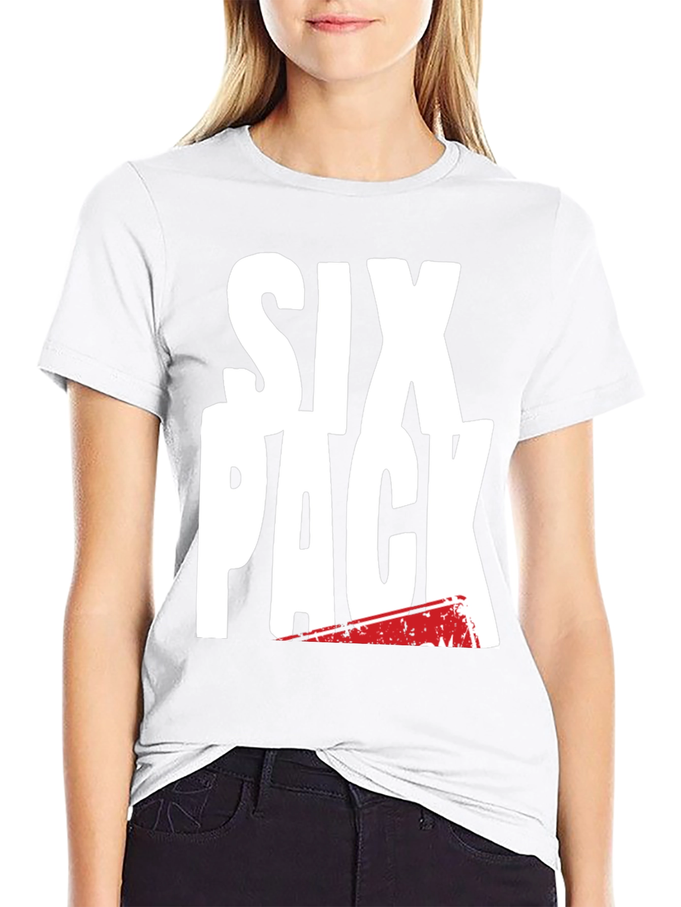 Black Six Pack Graphic Tee - Black Cotton T-Shirt view 9