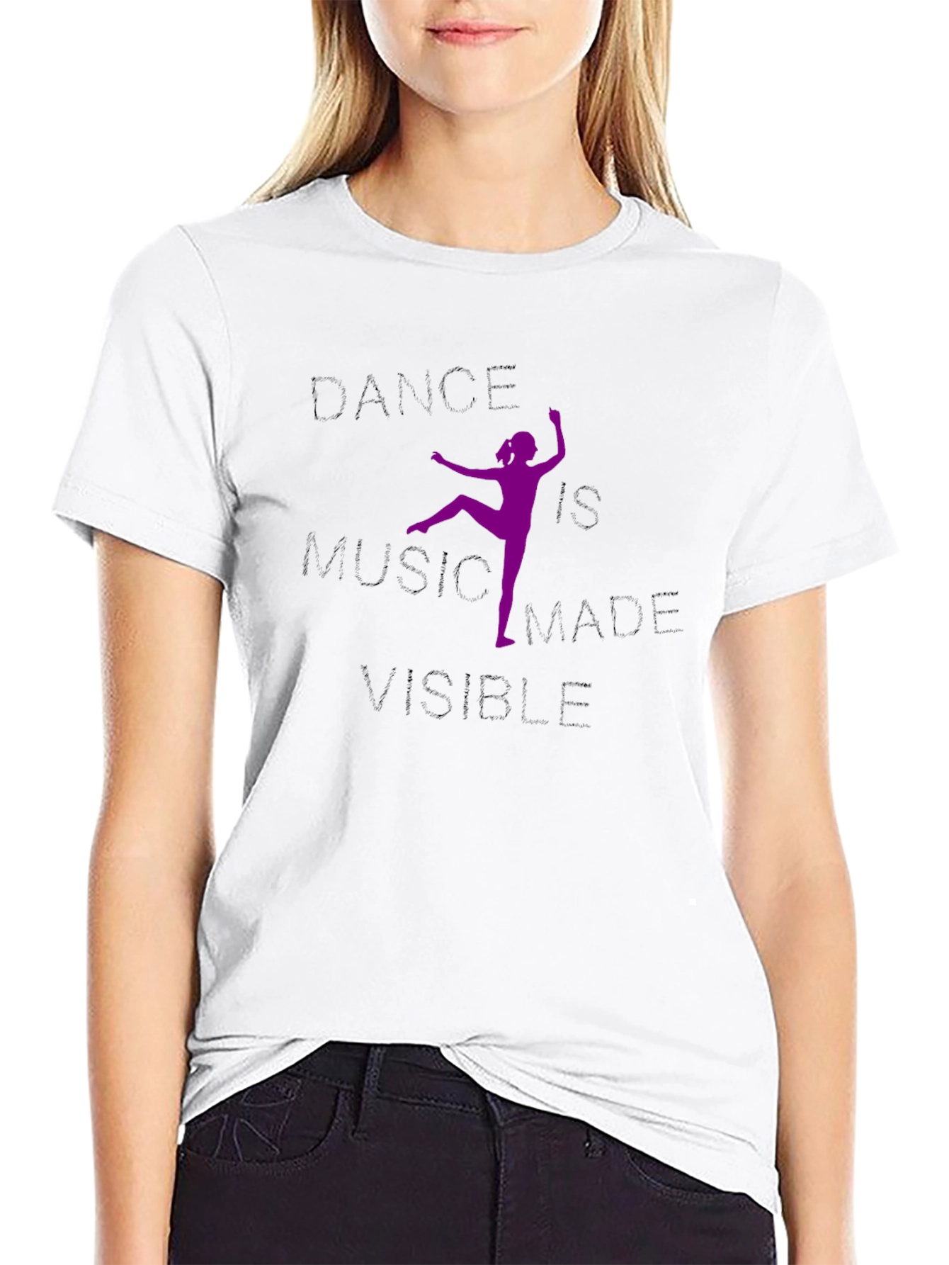 Black Dance Music Made Visible Graphic Tee view 9
