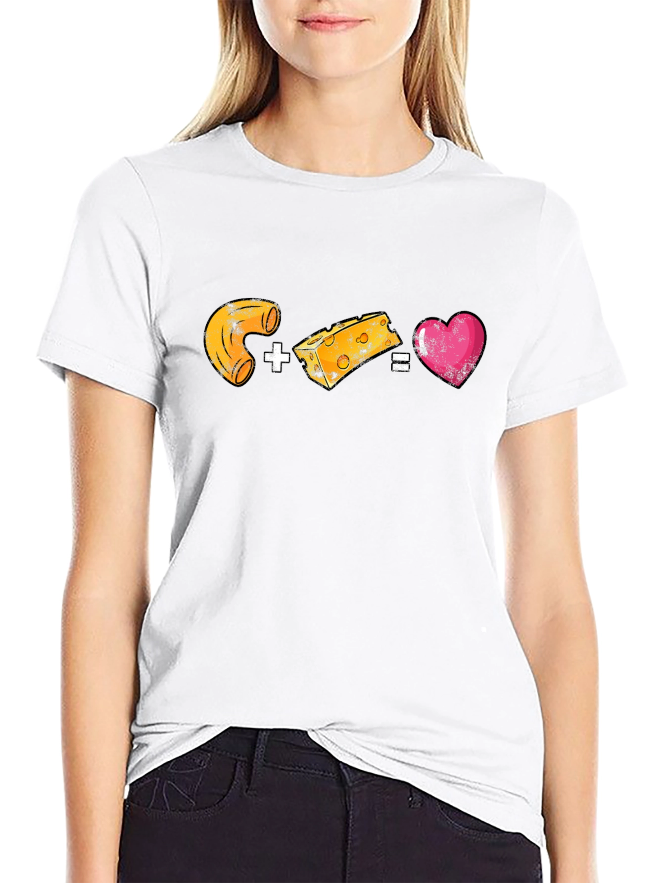 Black Mac & Cheese Heart Graphic Tee view 9