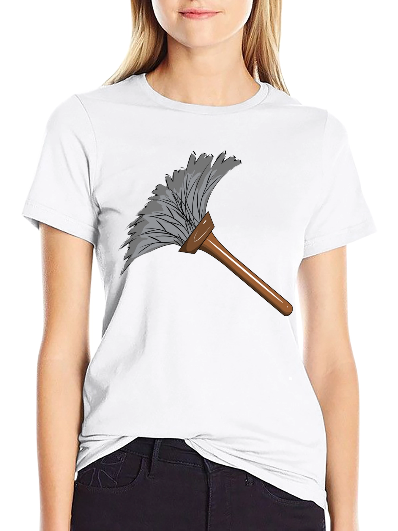 Black Feather Duster Graphic Tee view 9