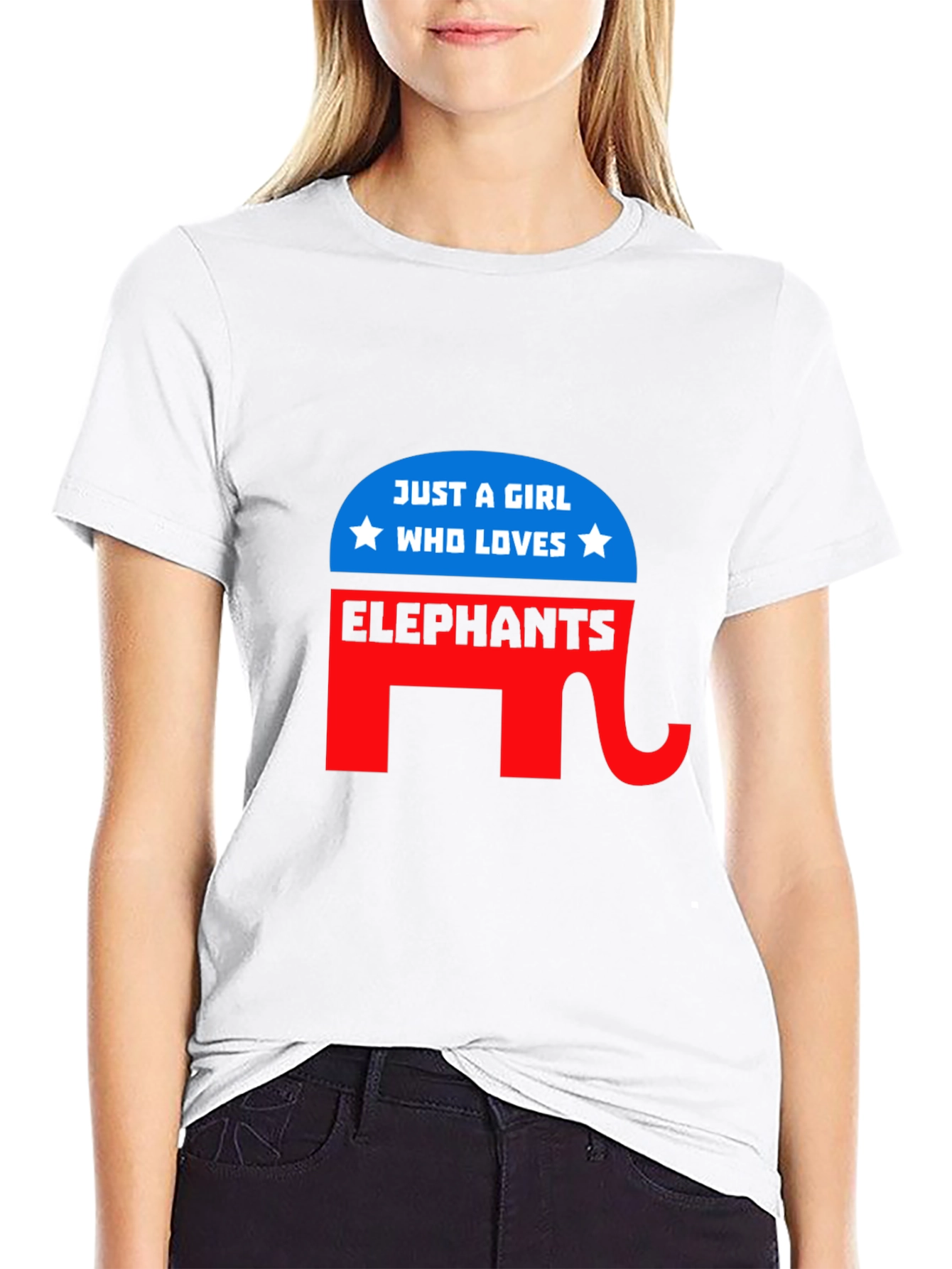 Black Girl Loves Elephants T-Shirt view 9