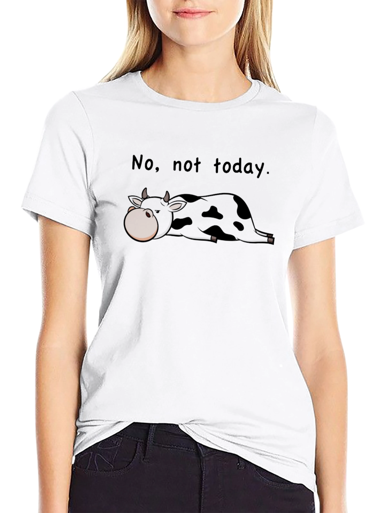 Lazy Cow T-Shirt - No, Not Today - Funny & Comfortable - 9