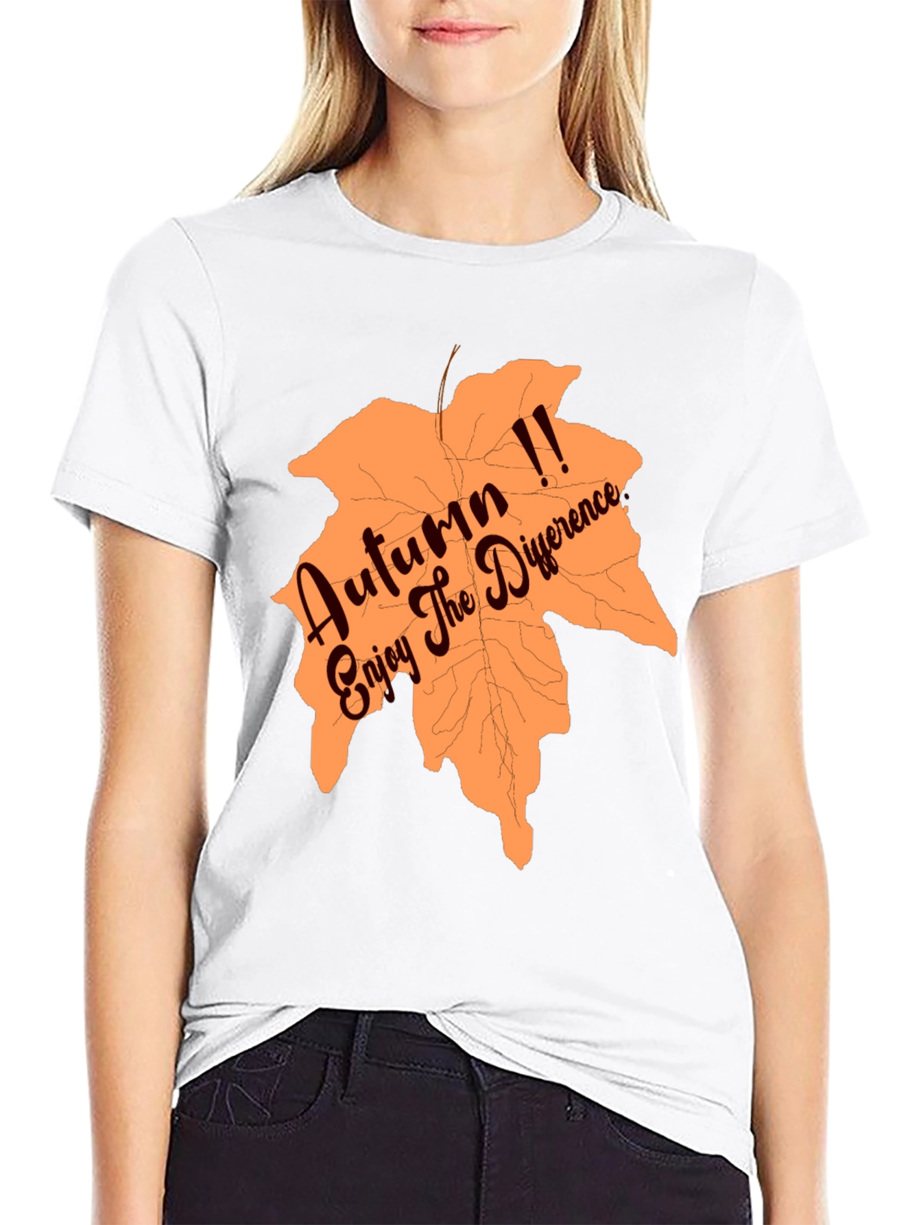 Black Autumn Leaf T-Shirt - Enjoy the Difference! view 9
