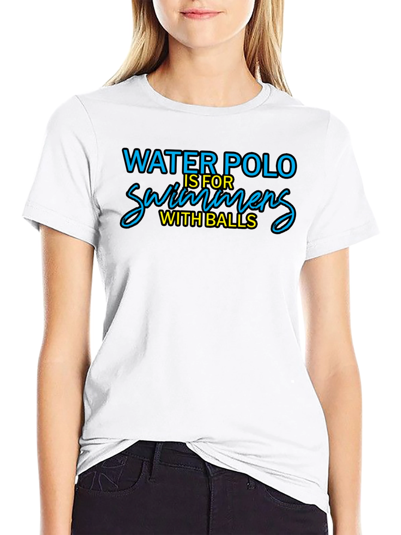 Black Water Polo Swimmers T-Shirt - Funny Sports Tee view 9