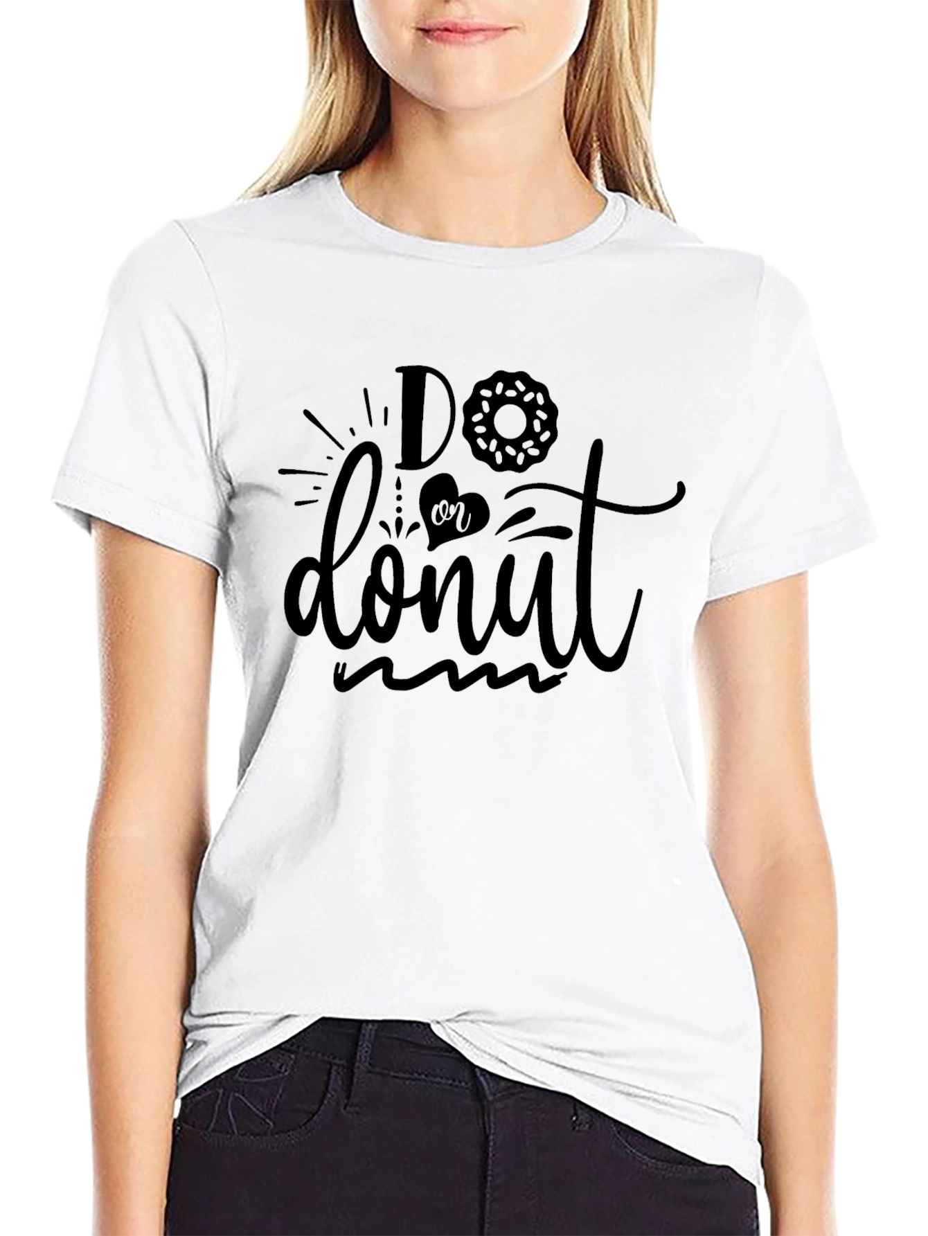 Black Do or Donut Graphic Tee - Casual Black T-Shirt view 9