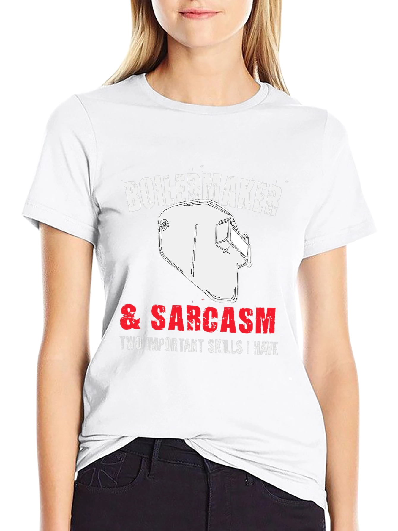 Boilermaker & Sarcasm Graphic Tee - Black Crewneck T-Shirt - 9