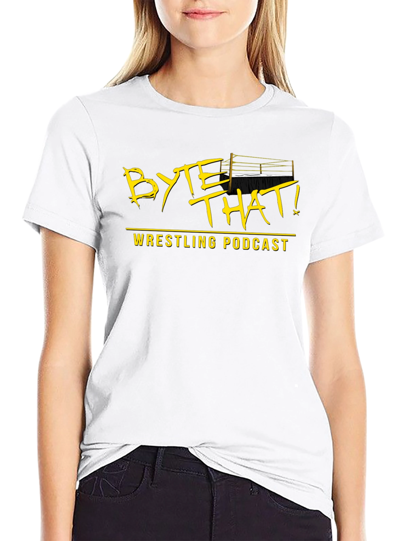 Black Byte That! Wrestling Podcast Black T-Shirt view 9