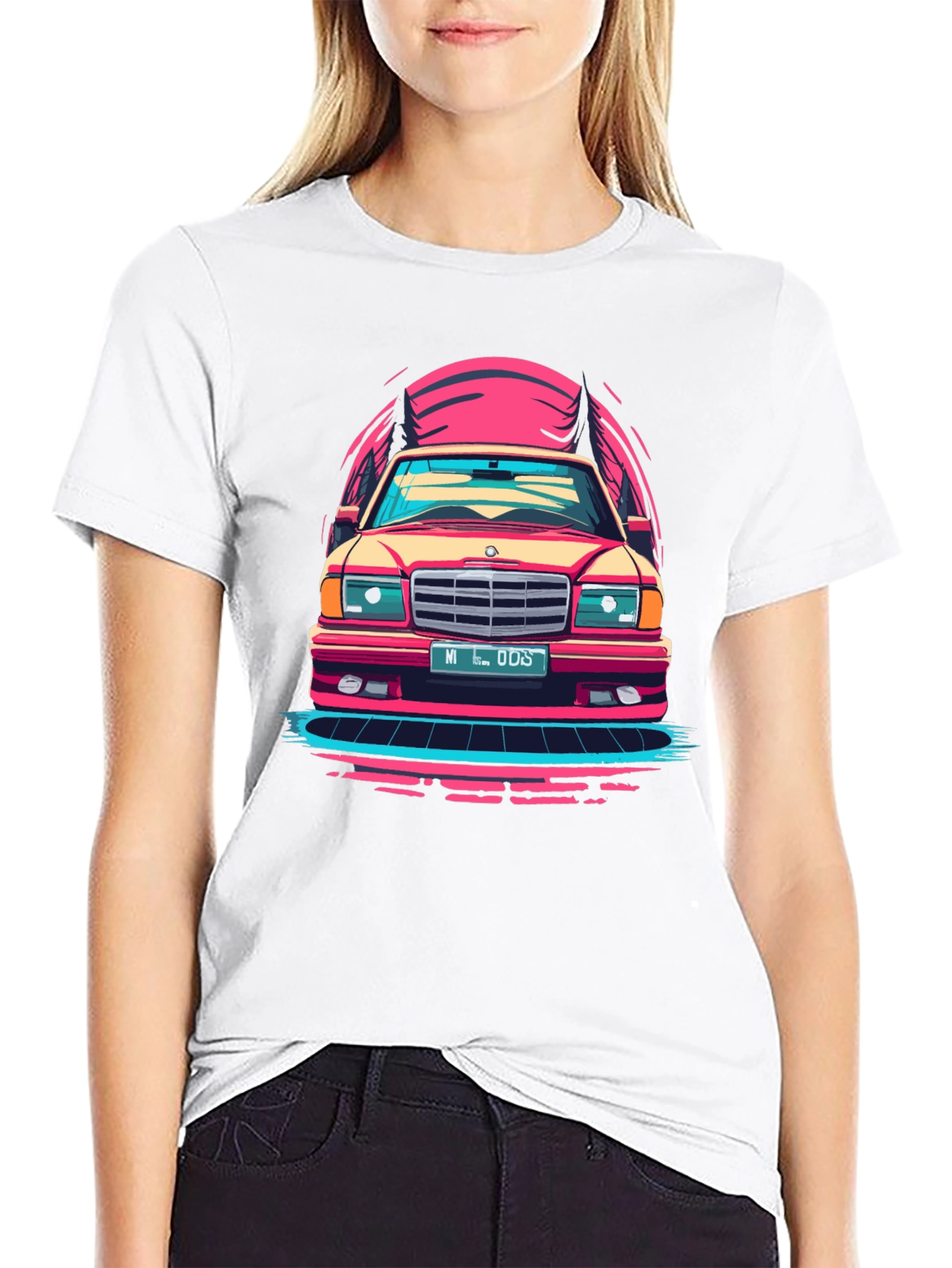 Black Retro Car Graphic T-Shirt - Classic Ride Design view 9