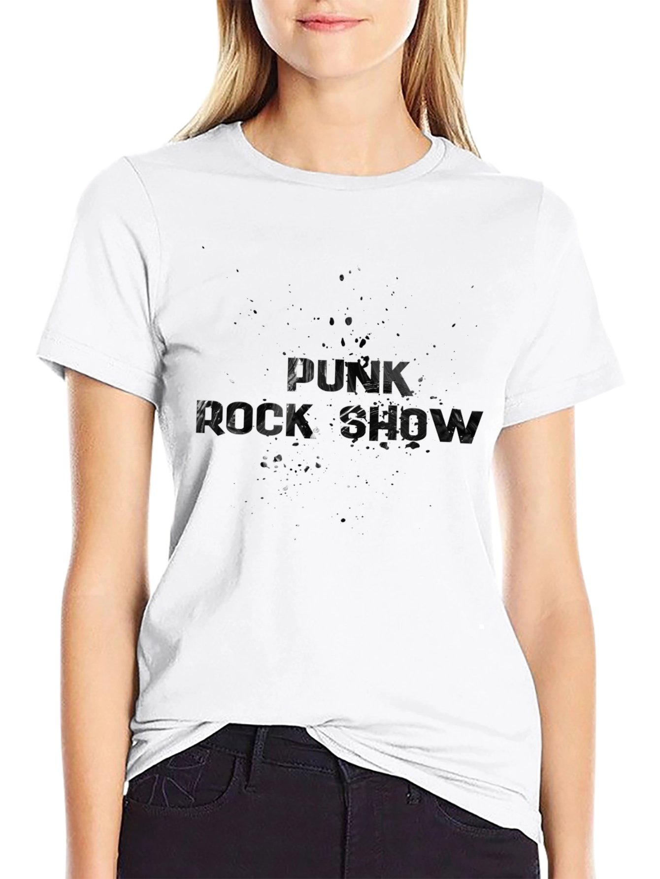 Black Punk Rock Show Black T-Shirt view 9