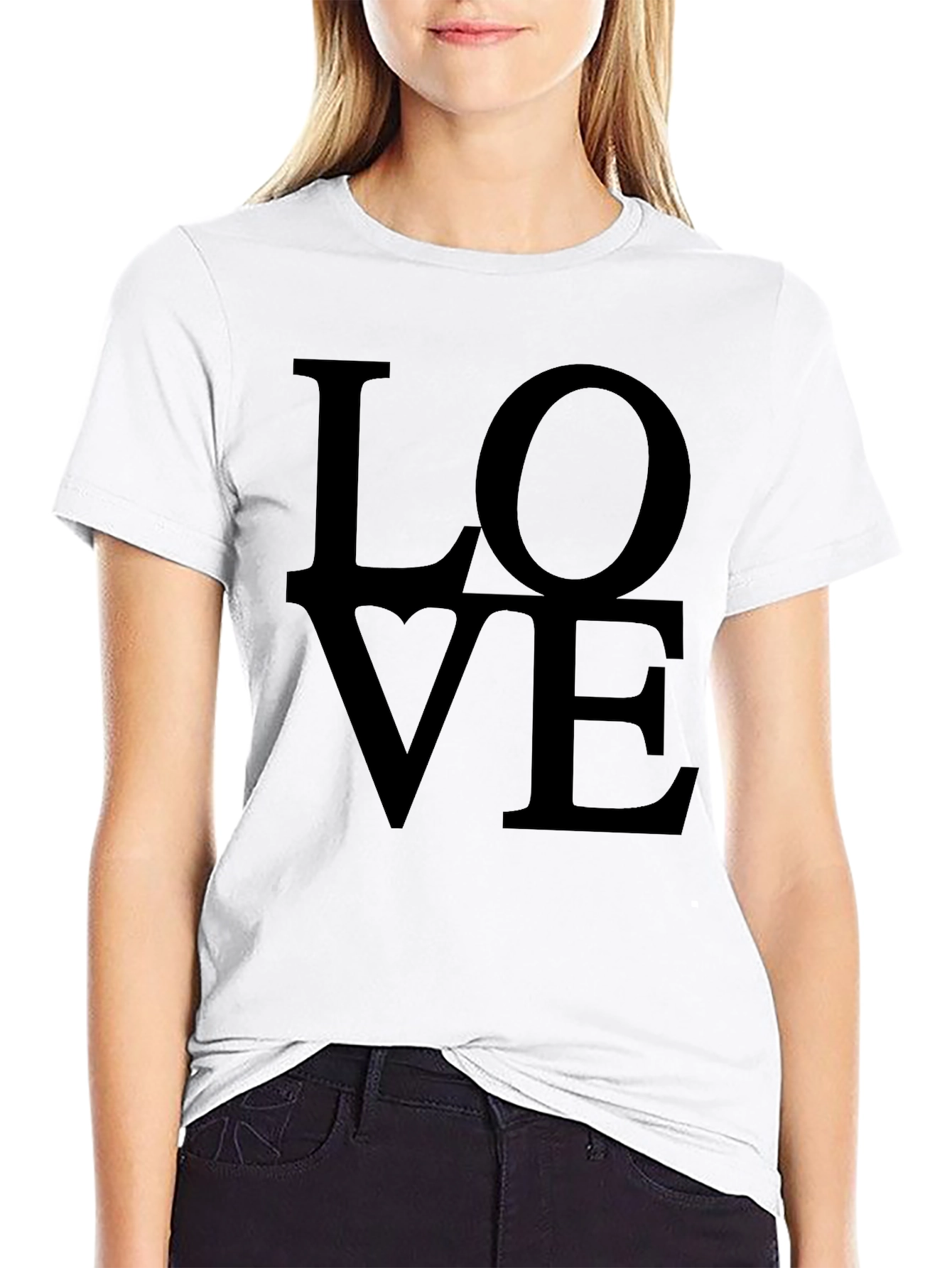 Black Love Graphic Print Tee - Stylish Black T-Shirt view 9