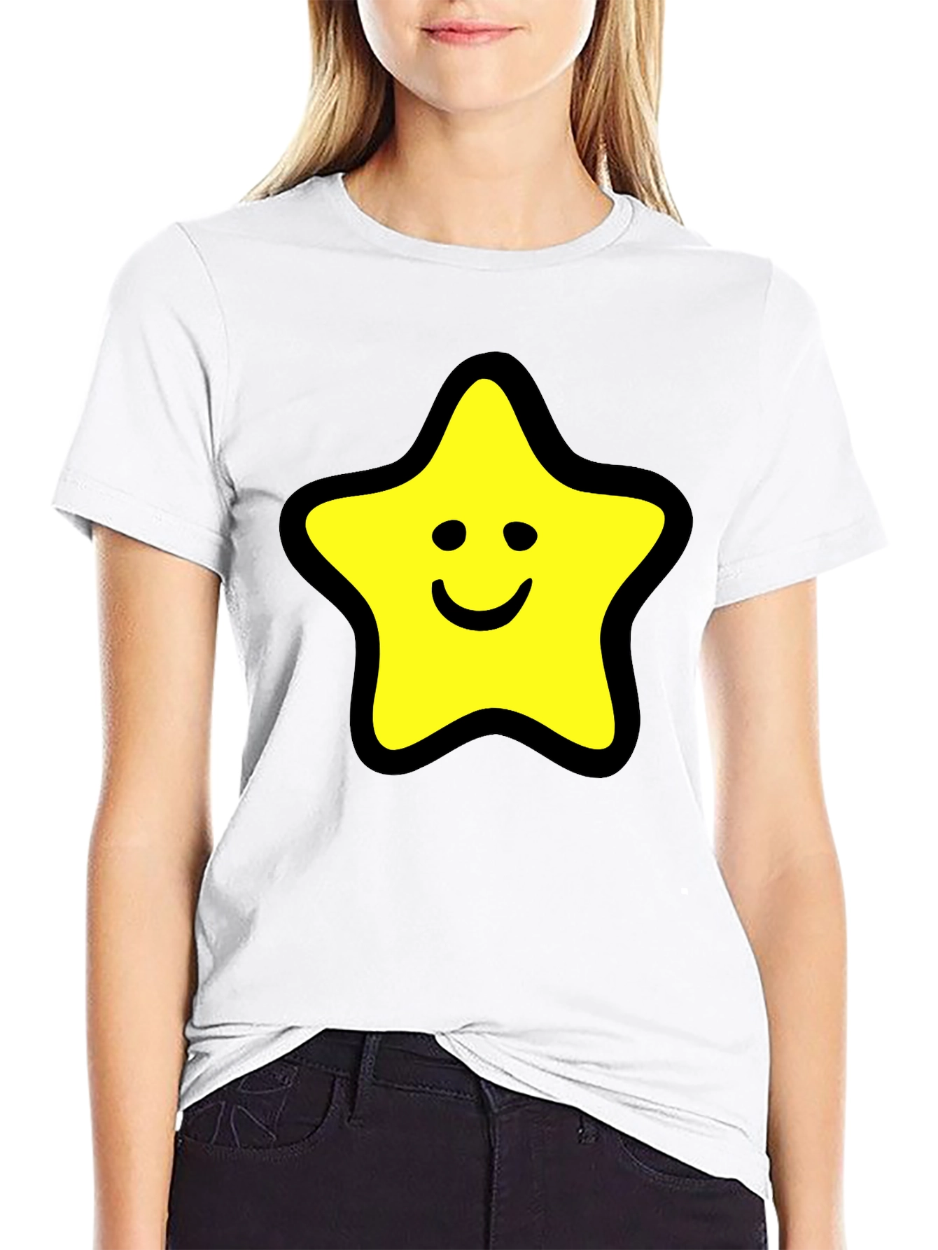 Black Star Graphic Black T-Shirt - Comfortable Cotton Blend view 9