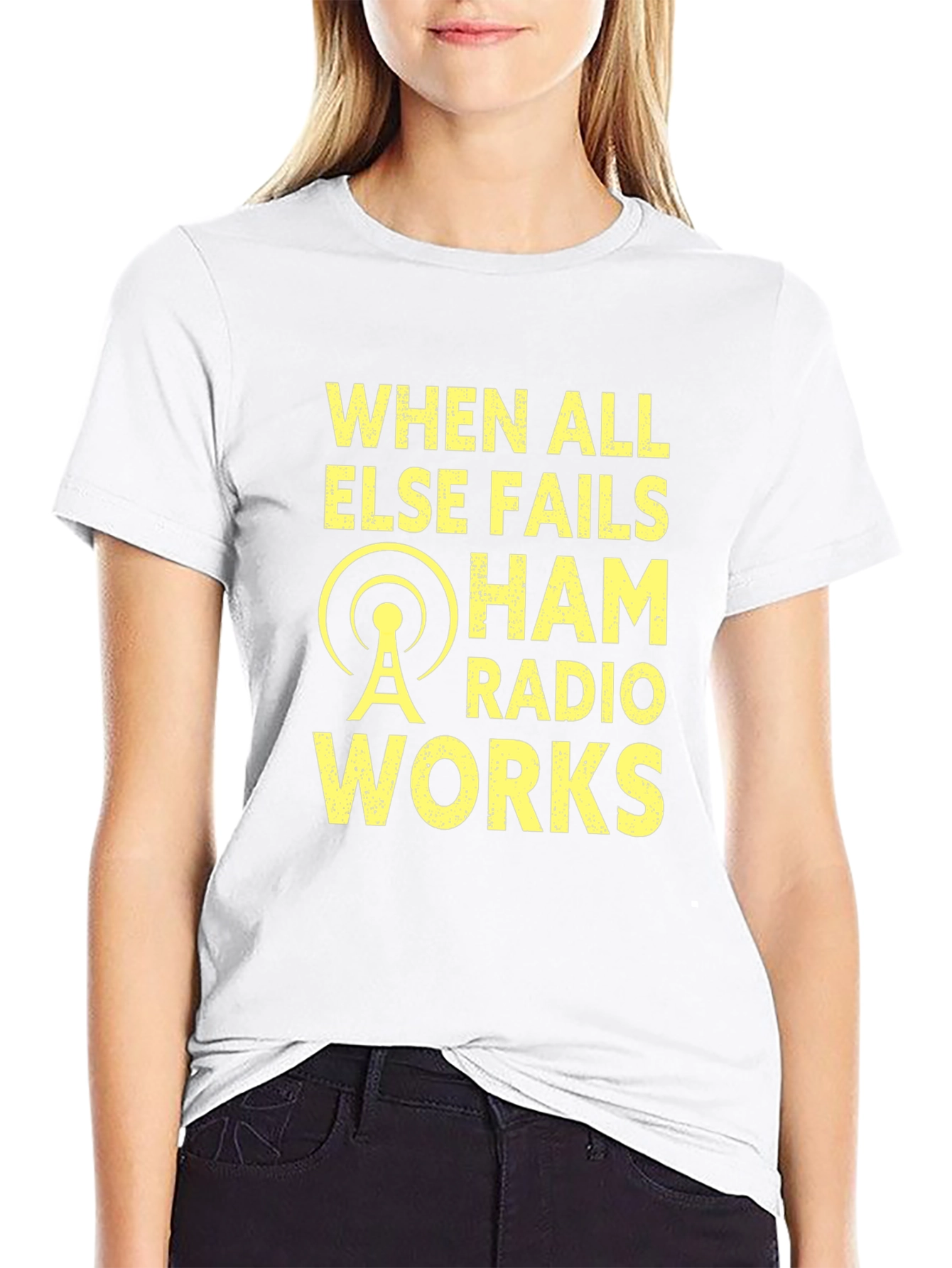 Black Ham Radio Works T-Shirt, Amateur Radio Apparel view 9