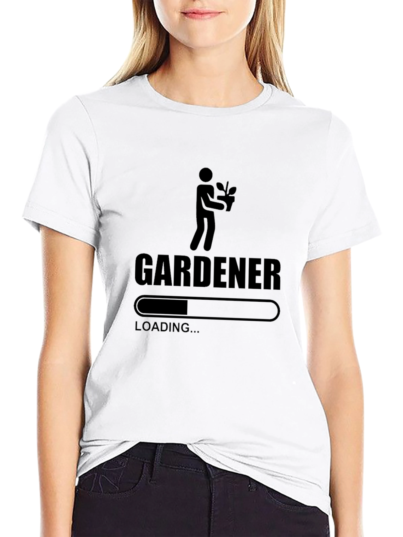 Black Gardener Loading Black T-Shirt view 9