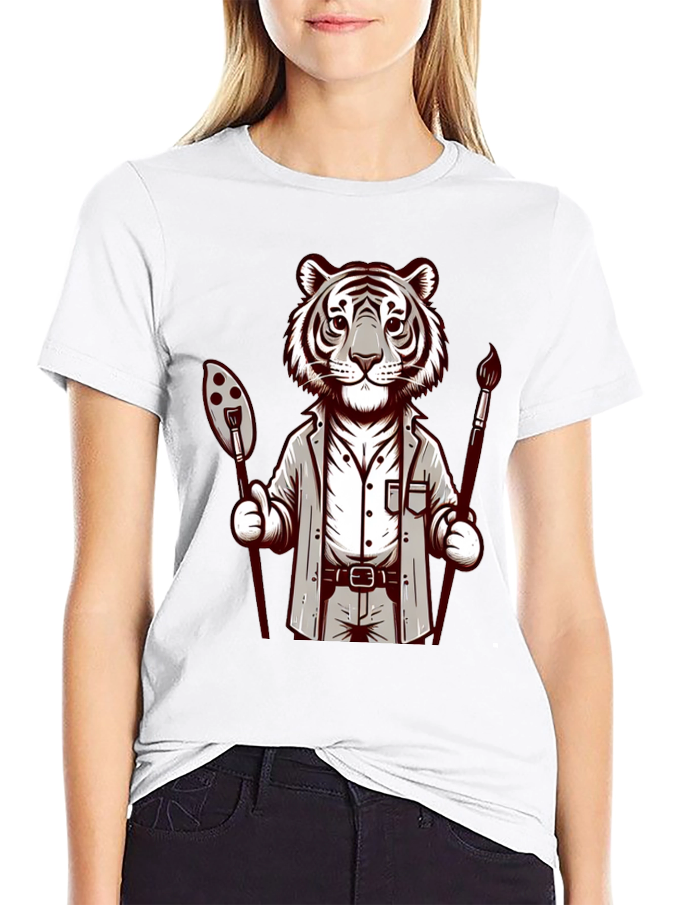 Black Tiger Artist Graphic Tee - Unique Design view 9