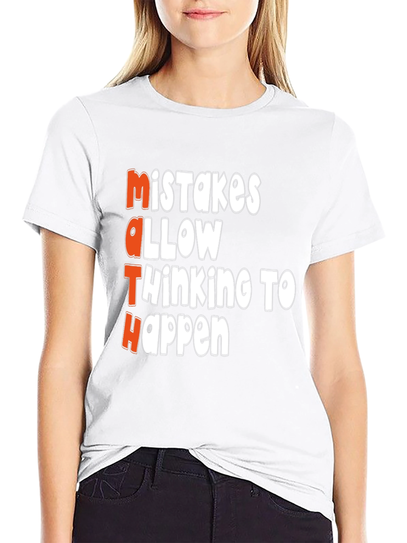 Black Math Mistakes T-Shirt: Thinking Happens view 9