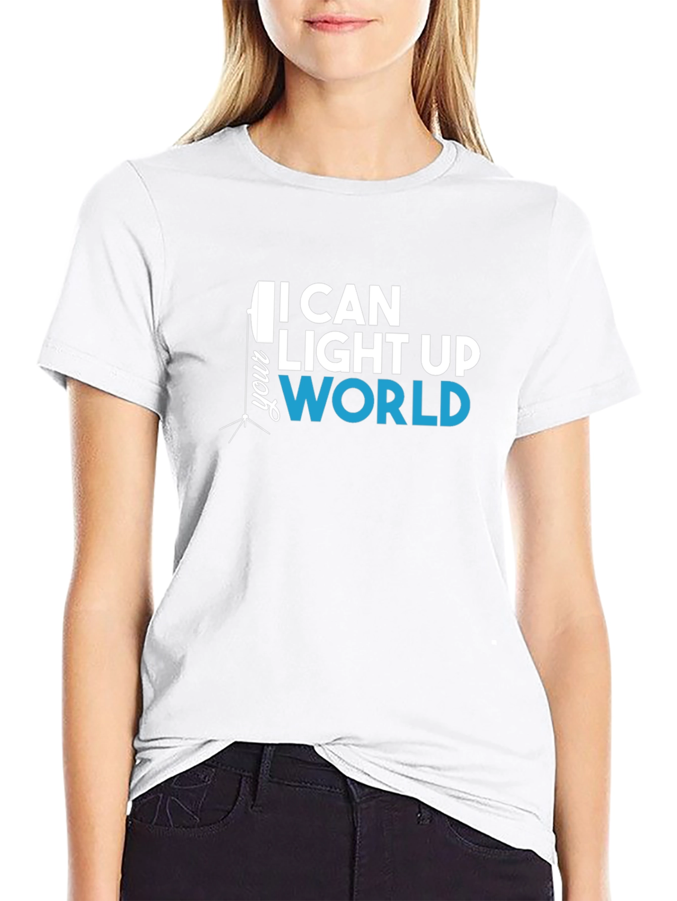 Black I Can Light Up Your World - Graphic T-Shirt view 9