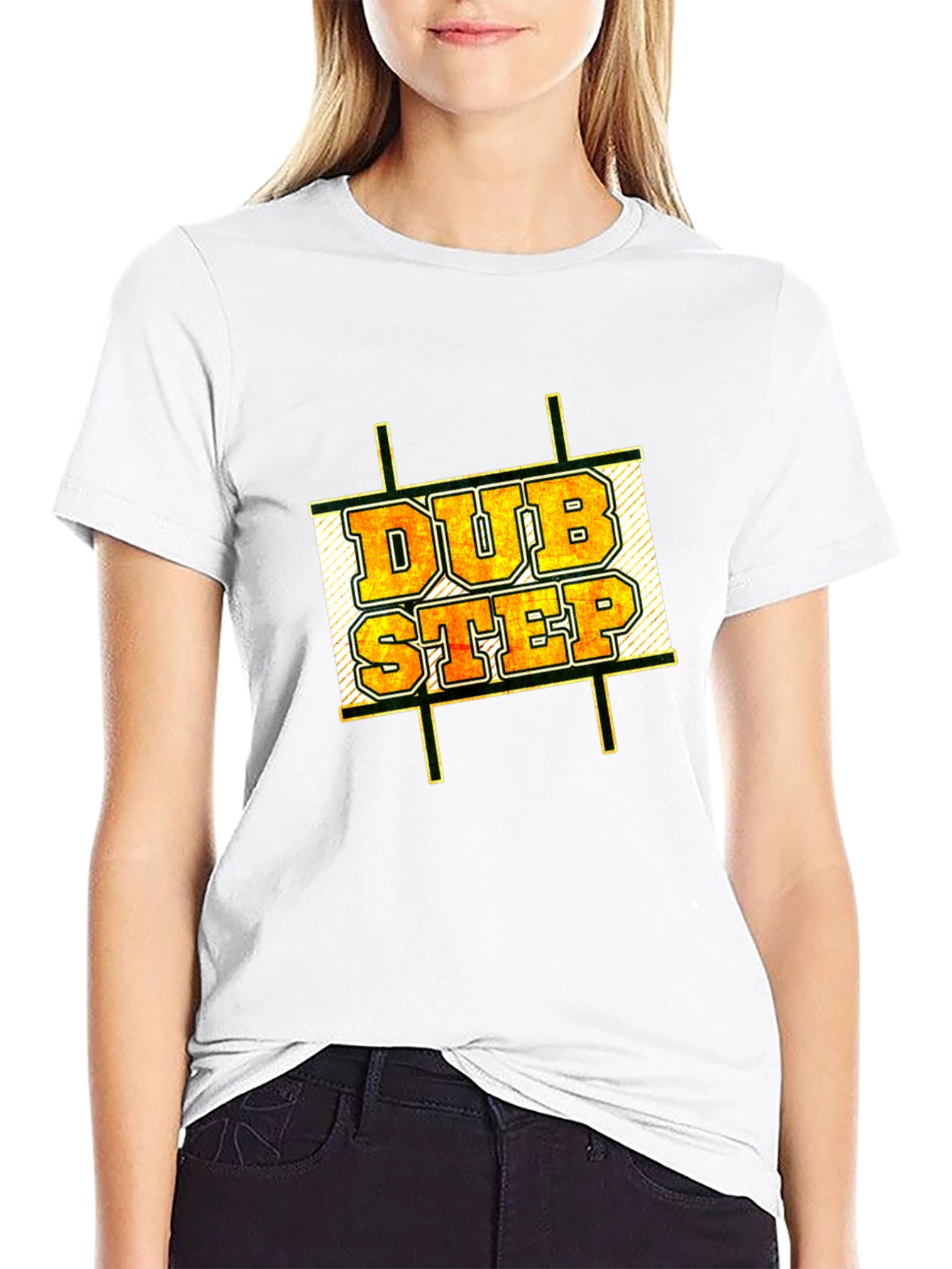 Black Dubstep Graphic Tee - Black Cotton Blend view 9