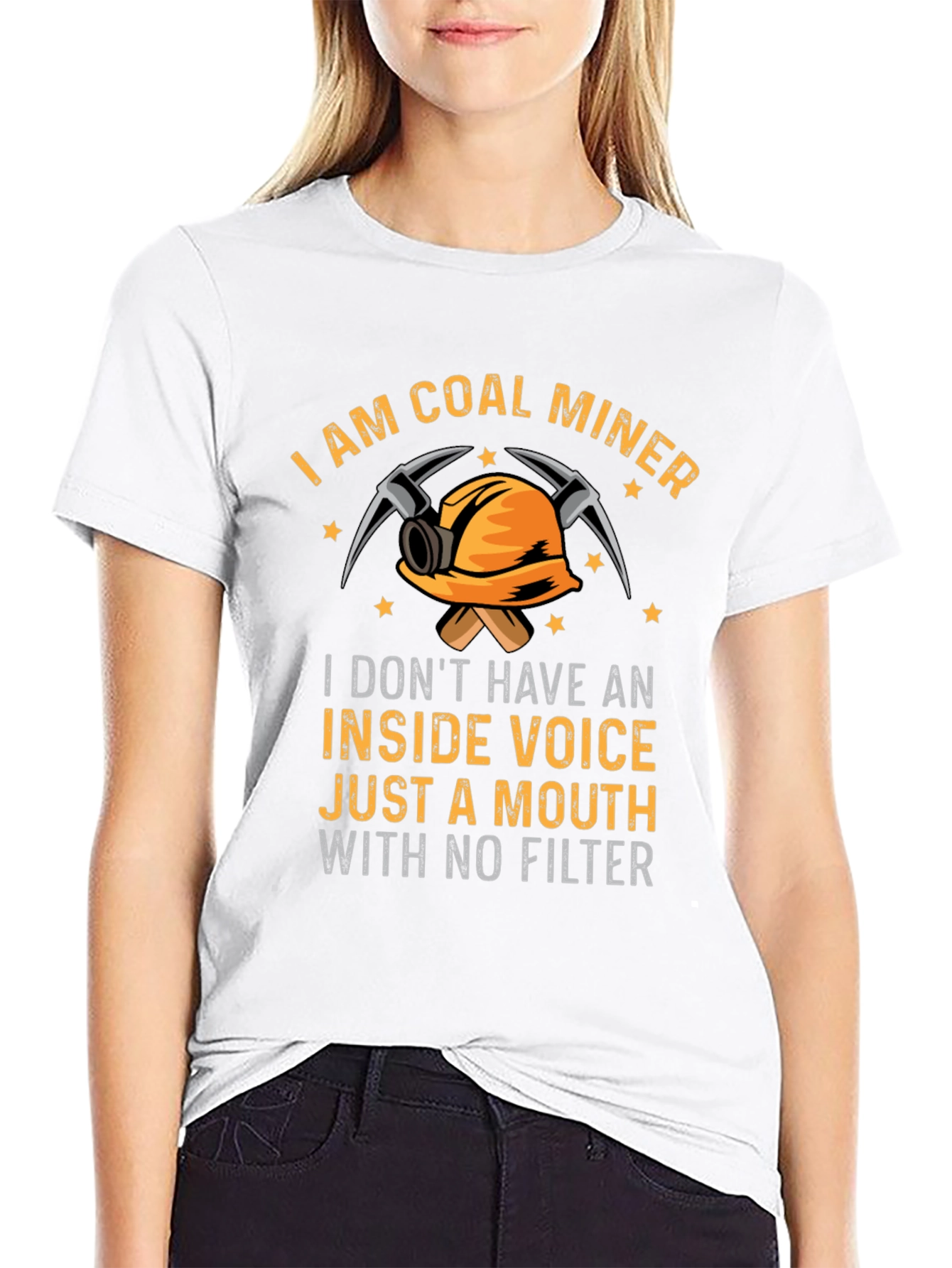 Black Coal Miner T-Shirt - Inside Voice, No Filter view 9