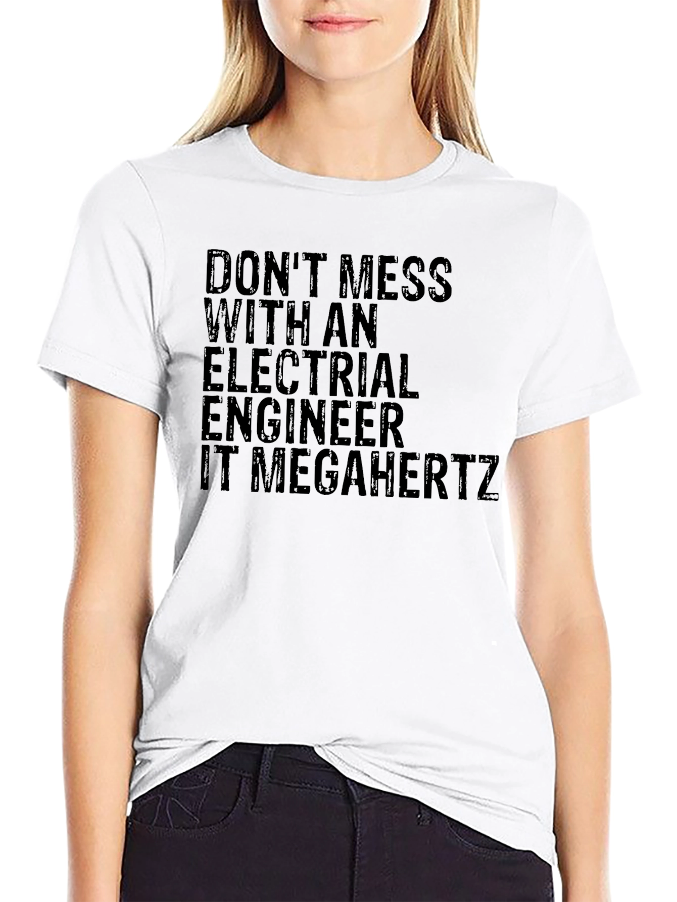 Black Electrical Engineer T-Shirt - Don't Mess view 9