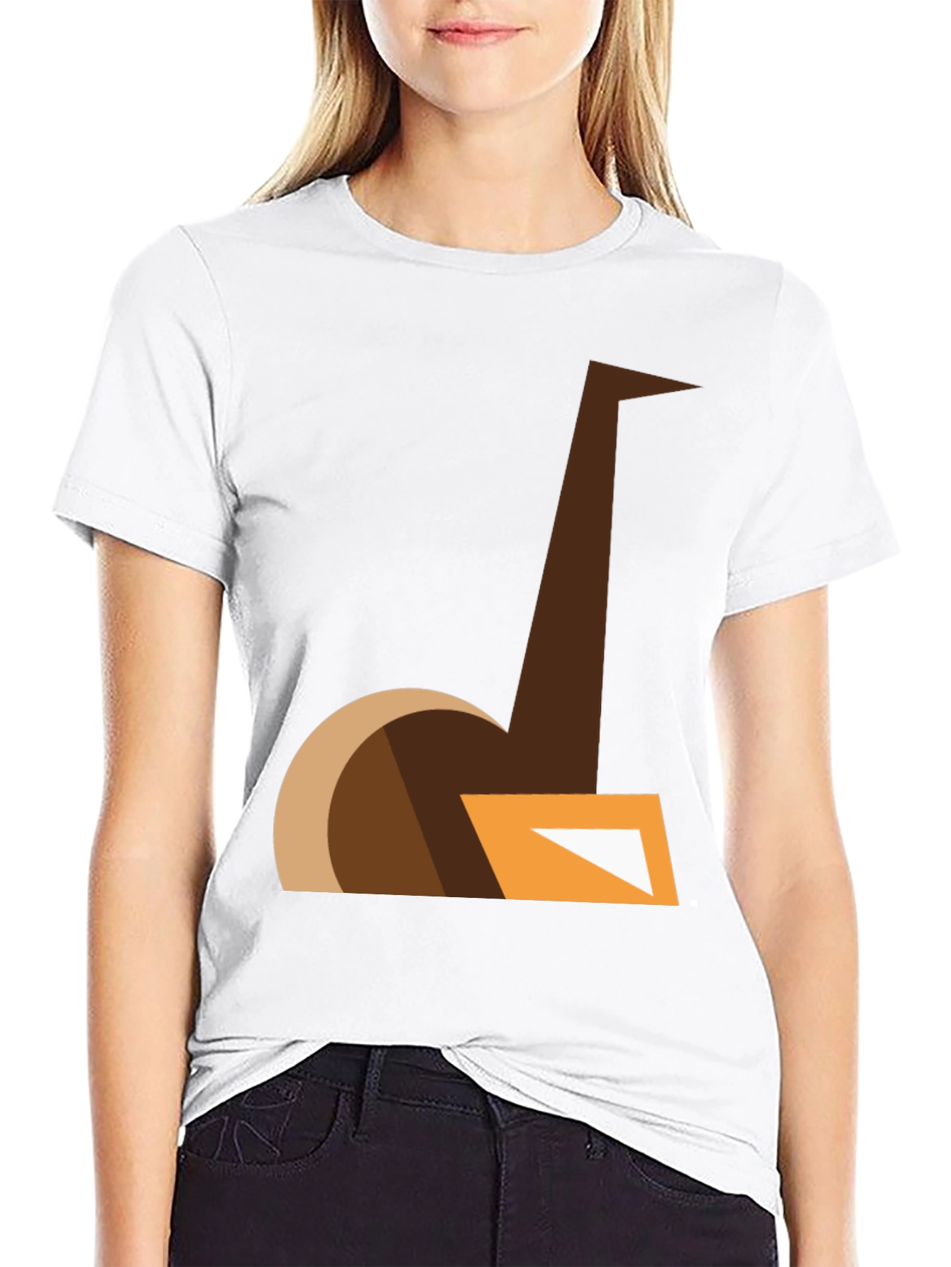 Black Abstract Ostrich Graphic Tee - Modern Casual Style view 9