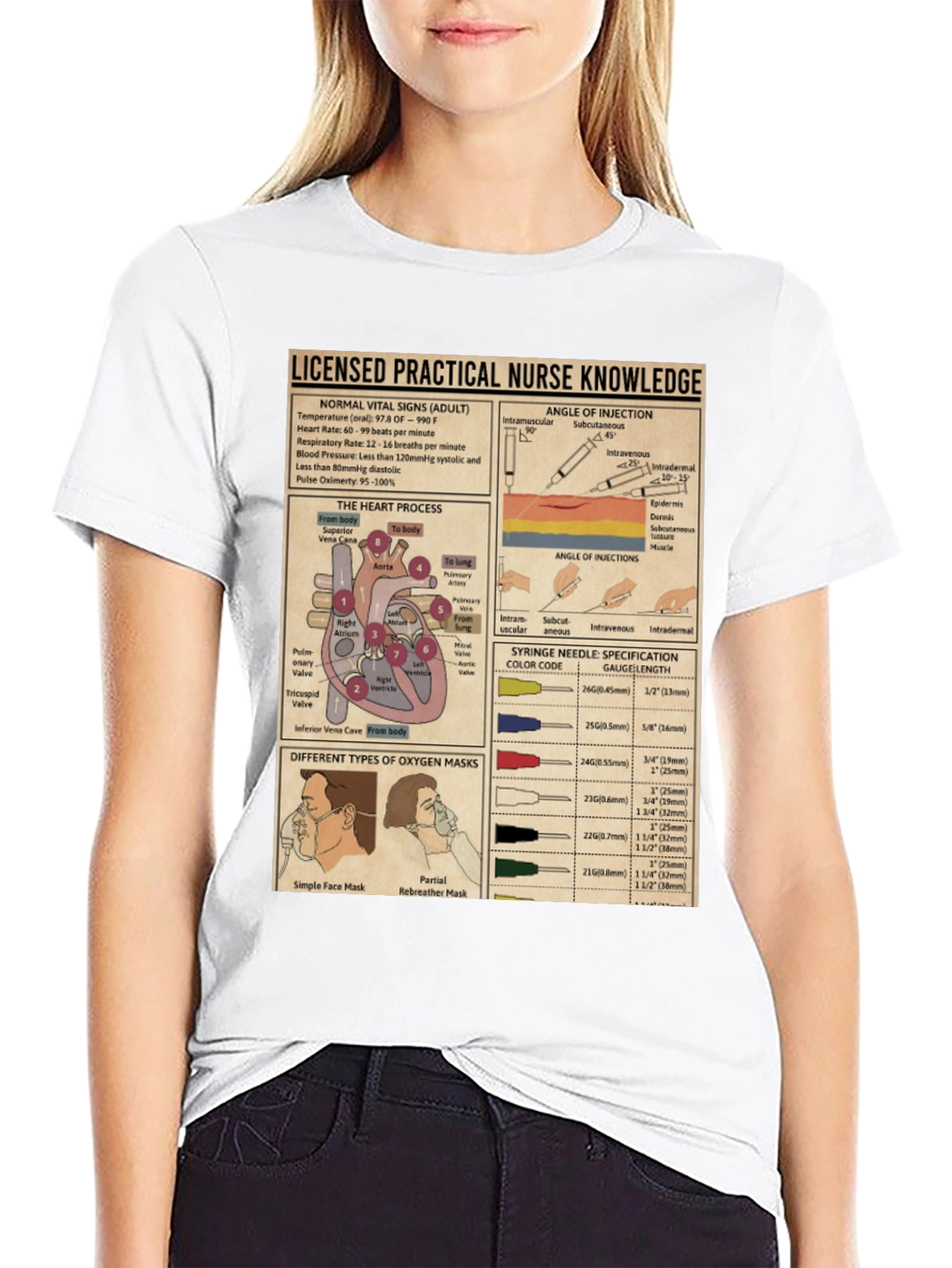 Black Nurse Knowledge Graphic T-Shirt view 9