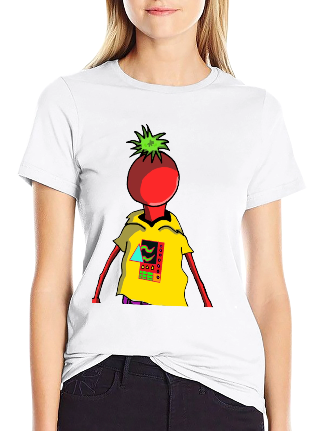 Black Tomato Head Graphic Tee - Unique & Stylish view 9