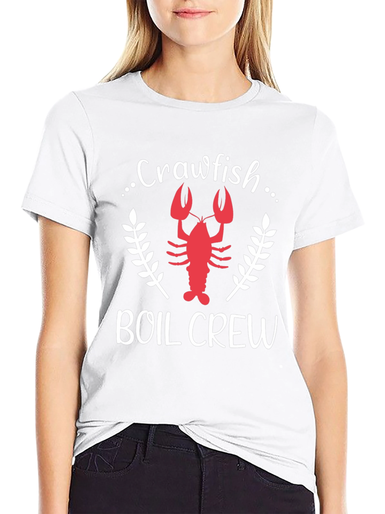 Black Crawfish Boil Crew T-Shirt view 9