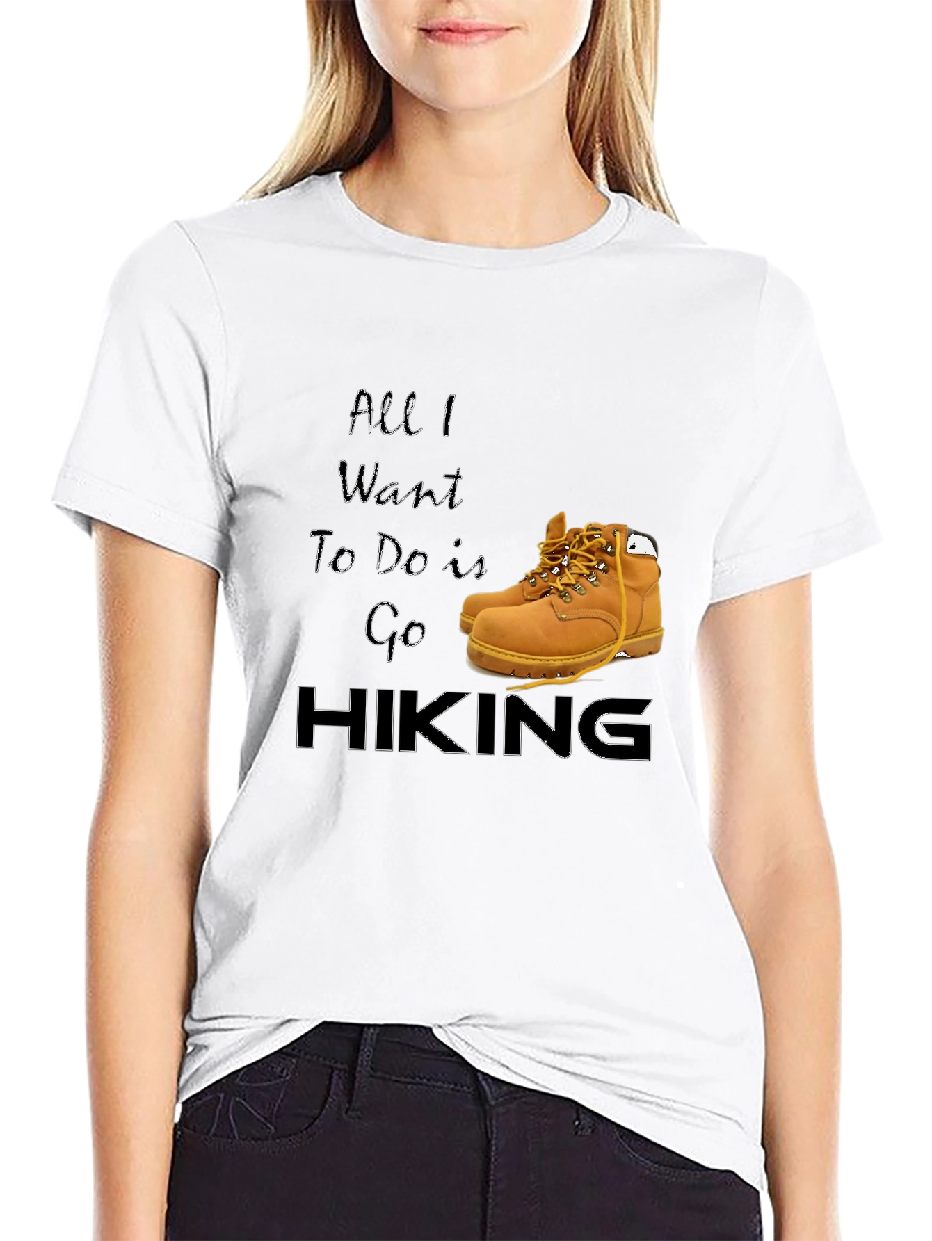Black Hiking Lover's T-Shirt - Adventure Awaits! view 9