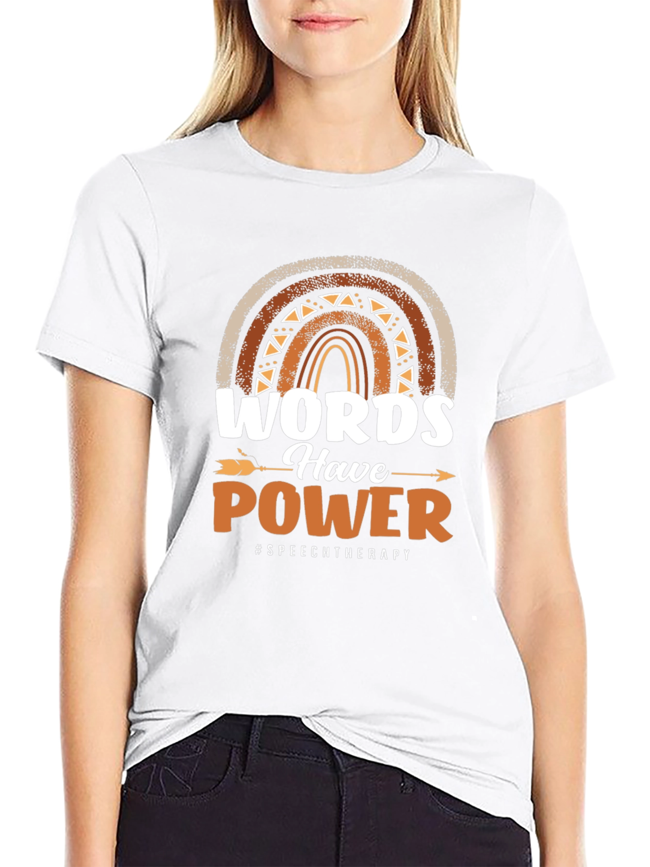 Black Words Have Power Speech Therapy T-Shirt view 9