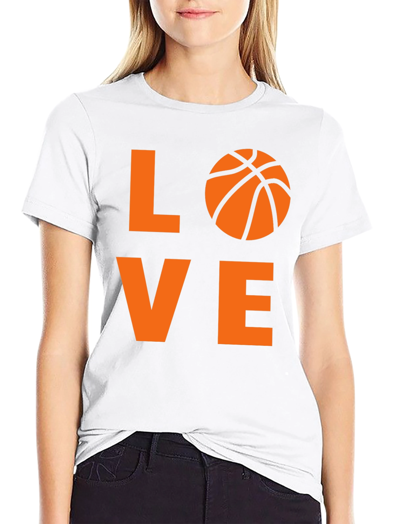 Black Love Basketball Graphic Tee - Black Cotton Shirt view 9