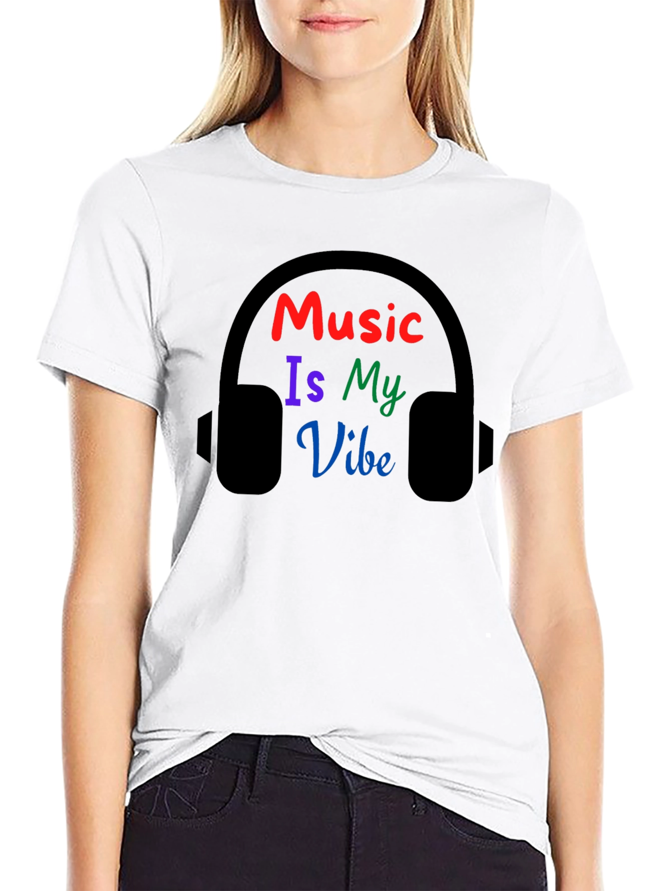 Black Music Is My Vibe Graphic Tee view 9